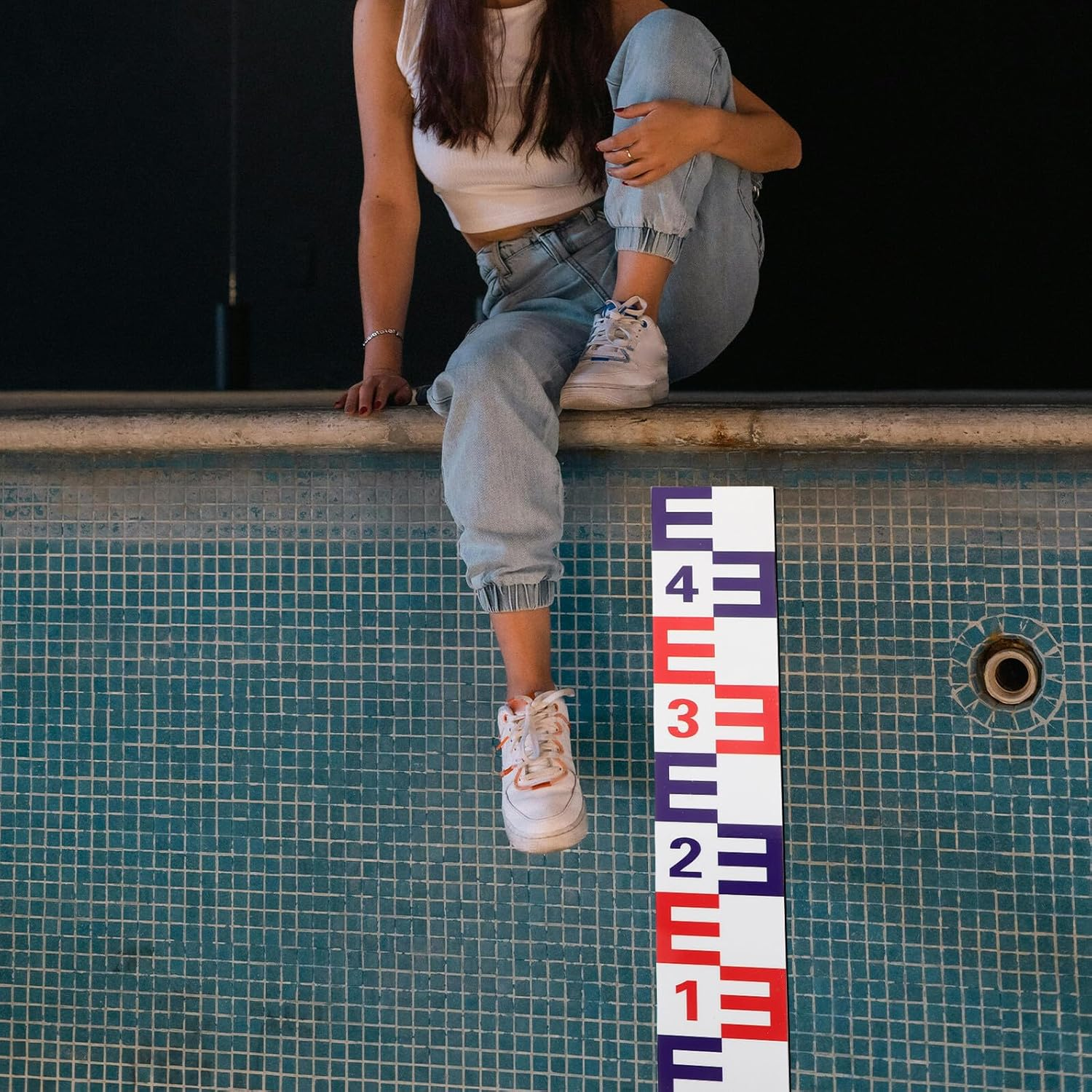 Jojofuny Reflective Water Level Sticker Self-Adhesive Gauge Measuring Decal Depth Scale for Accurate Tide Observation and Water Shortage Reminder image number 5