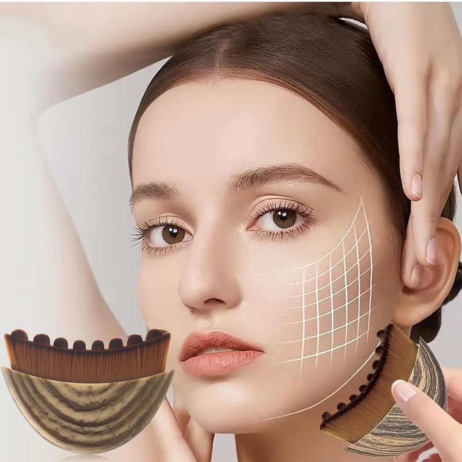 Evadollina Face Brush, Dry Brush for Lymphatic Drainage, Dry Brush, Lymphatic Drainage Massager for Face, Chin and Jaw Contouring, Christmas Gifts image number 2