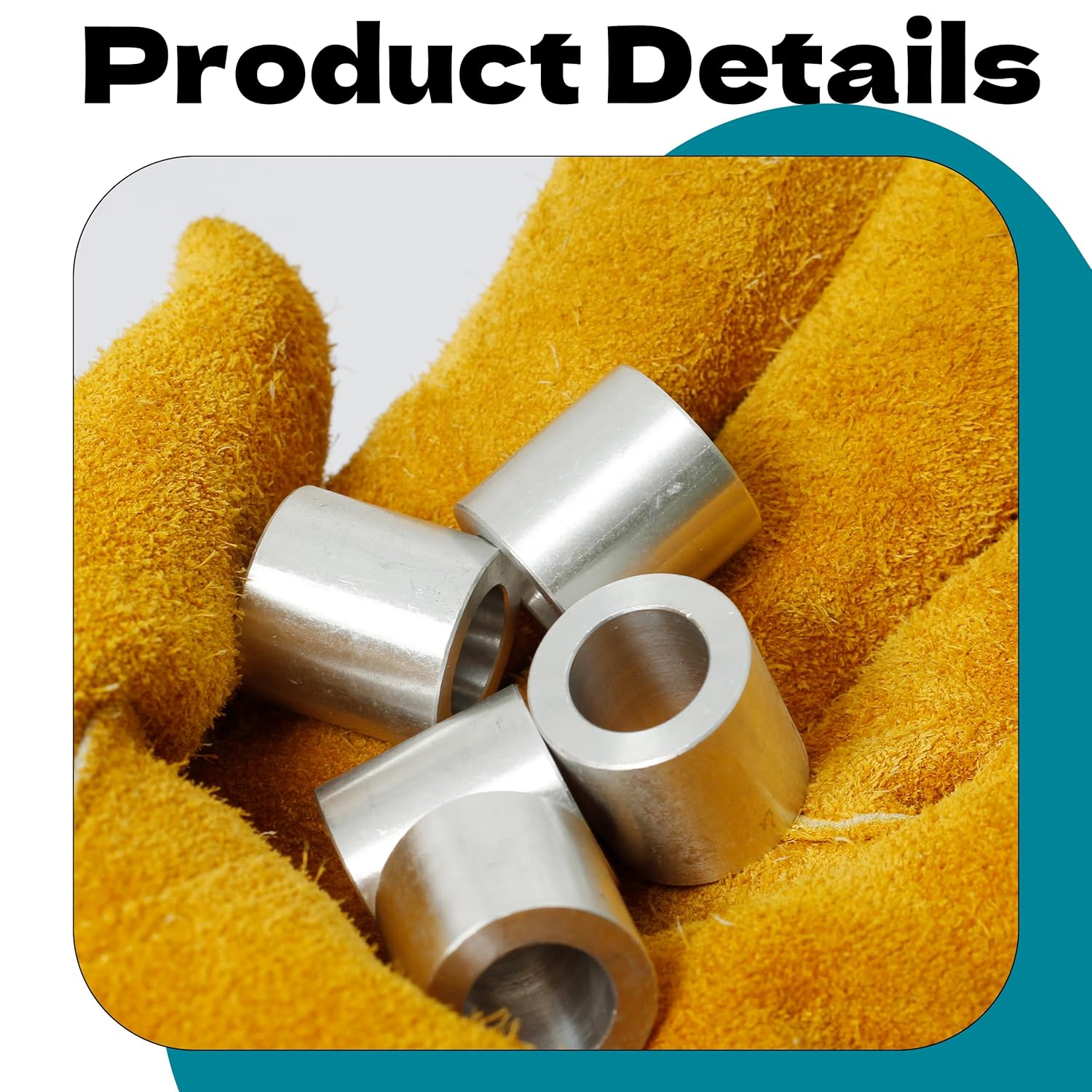 Zhooooonglf 5Pcs M12 Aluminum Spacers, Metal Spacer Aluminum round 12.5Mm ID X 20Mm OD X20Mm L Thickness Screw Standoff for M12 Screw Bolts Silver image number 2