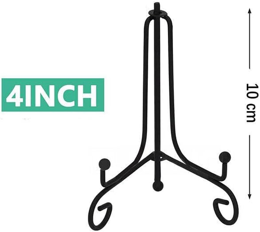 Plate Stands Iron Display Easel Photo Picture Bowl Dish Book Holder Frame Black - Adjustable and Stable, Perfect for Home and Gallery image number 5