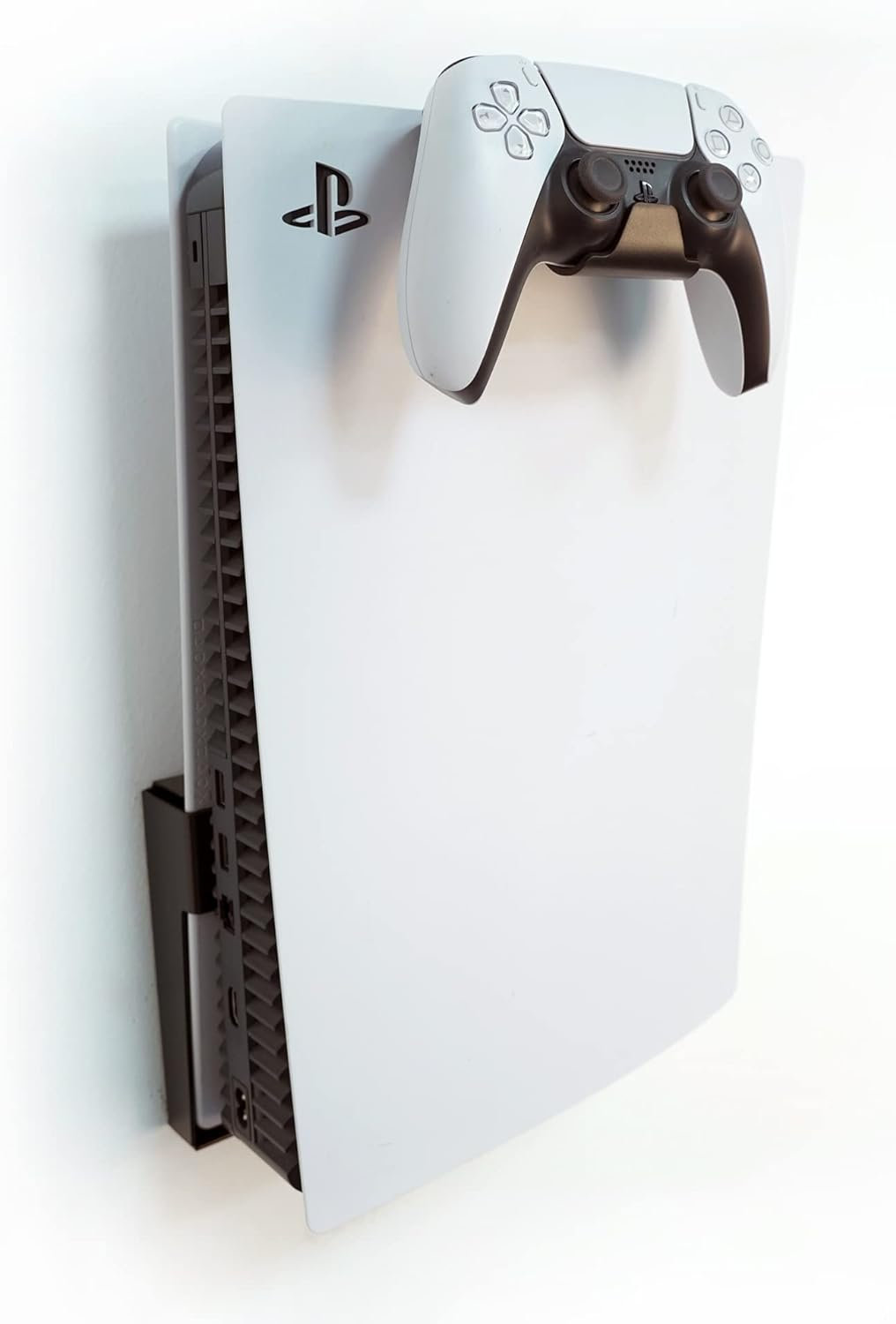 Monzlteck Wall Mount for Ps5(Disc and Digital),All Metal Vertical Hanging on Wall, Space Saver, Easy to Install(Black) image number 4