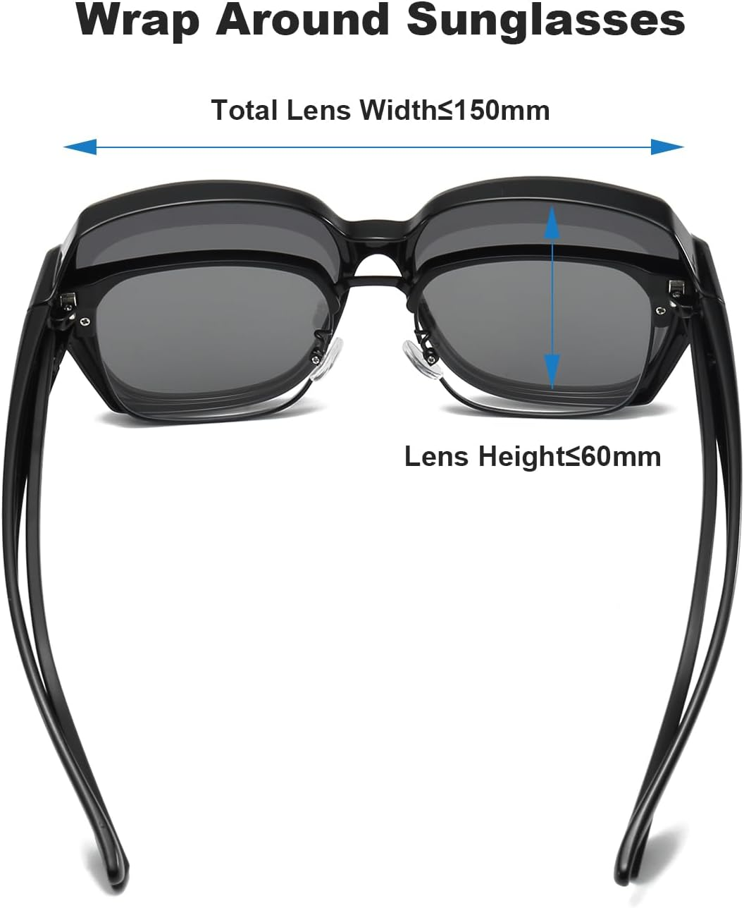 Duduma Oversized Sunglasses over Glasses for Women - Polarised Fit over Sunglasses for Glasses Wearers Men & Women with UV400 Protection Wrap around Driving Shades image number 4