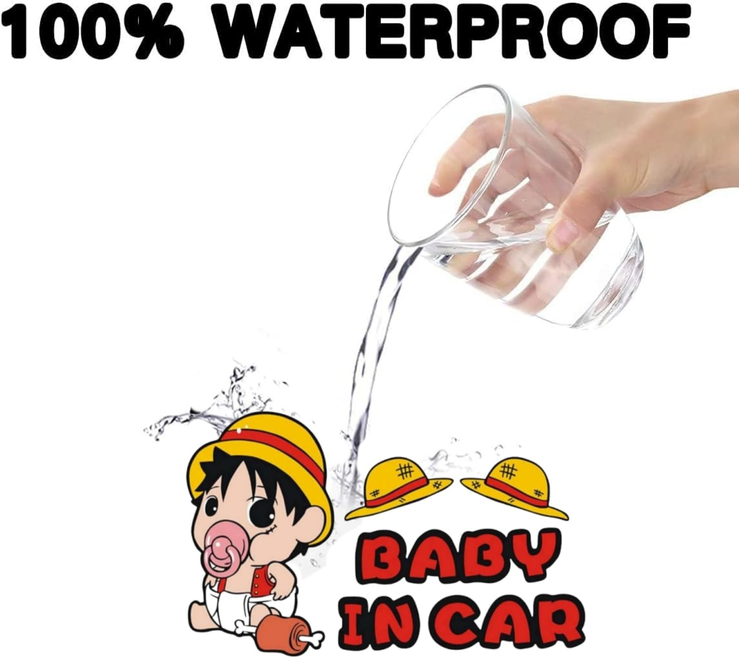Baby on Board Car Sticker - Weatherproof Vinyl Decal for Car Bumper, Window, and Trunk - Cute Baby Graphic Design - Long Lasting & Waterproof image number 4