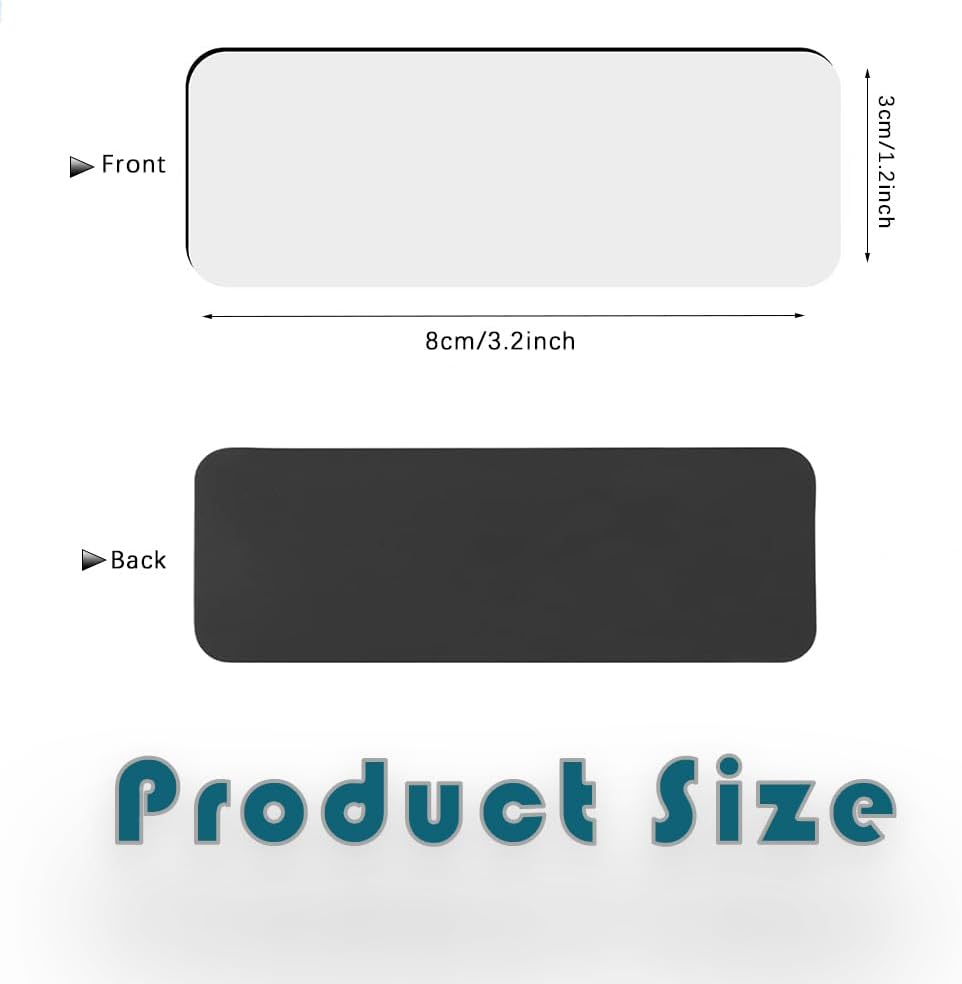 54Pcs Magnetic Dry Erase Labels, 3.2 X 1.2 Inch White Magnetic Name Tags for Students Classroom, Whiteboard, Refrigerator, Locker Classroom Office Home and More image number 2