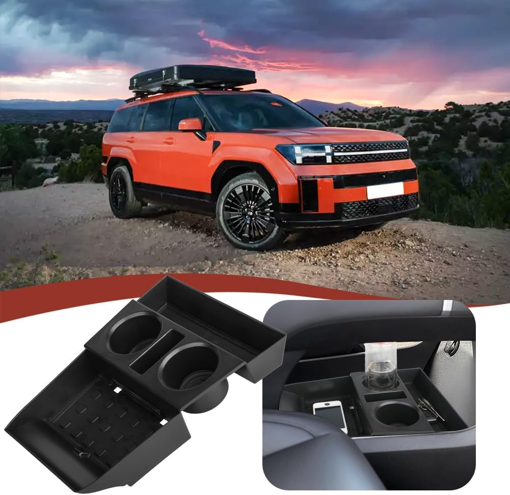For 2024 Hyundai Santa Fe Insert Glove Pallet Organizer Center Console Armrest Storage Box Tray Santa Fe 2024 Accessories (2024 Santa Fe Lower Console Tray) image number 2