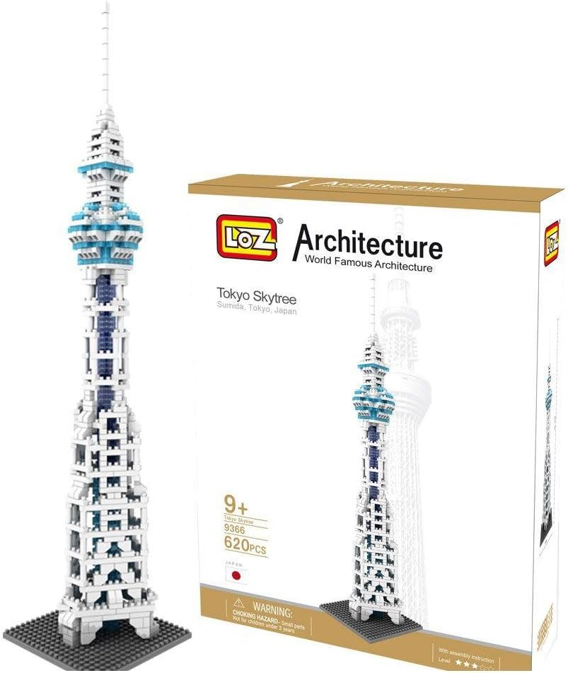 Loz Micro Blocks, Tokyo Skytree Model, Small Building Block Set, Nanoblock Compatible (650 Pcs) image number 3