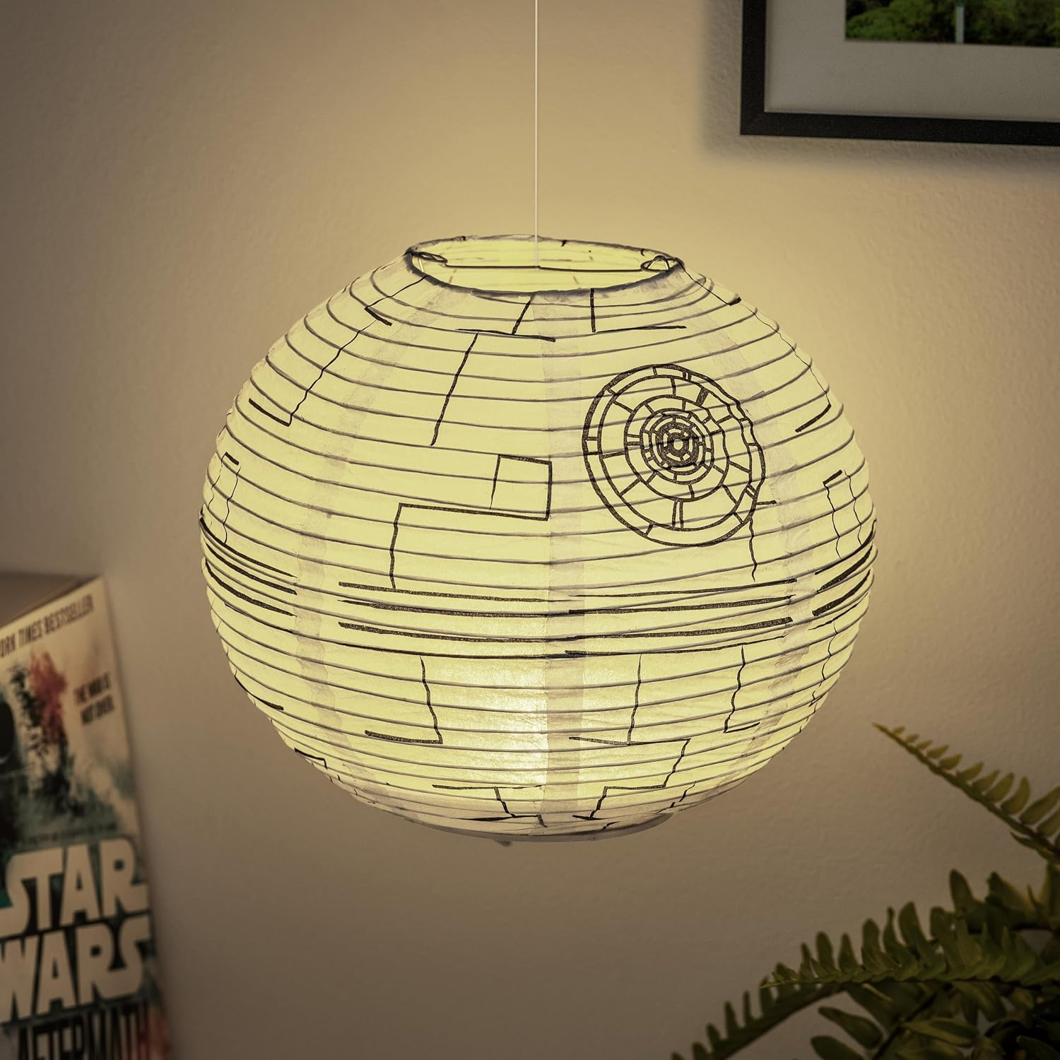 Star Wars Death Star Lantern Desk Lamp - Officially Licensed Disney Merchandise Light Decor and Gifts for Men and Lucas Film Fans Paladone