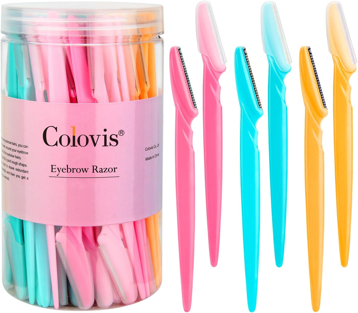 66PCS Eyebrow Razor and Face Razor for Women and Men, Eyebrow Hair Trimmer and Shaver With. image number 5