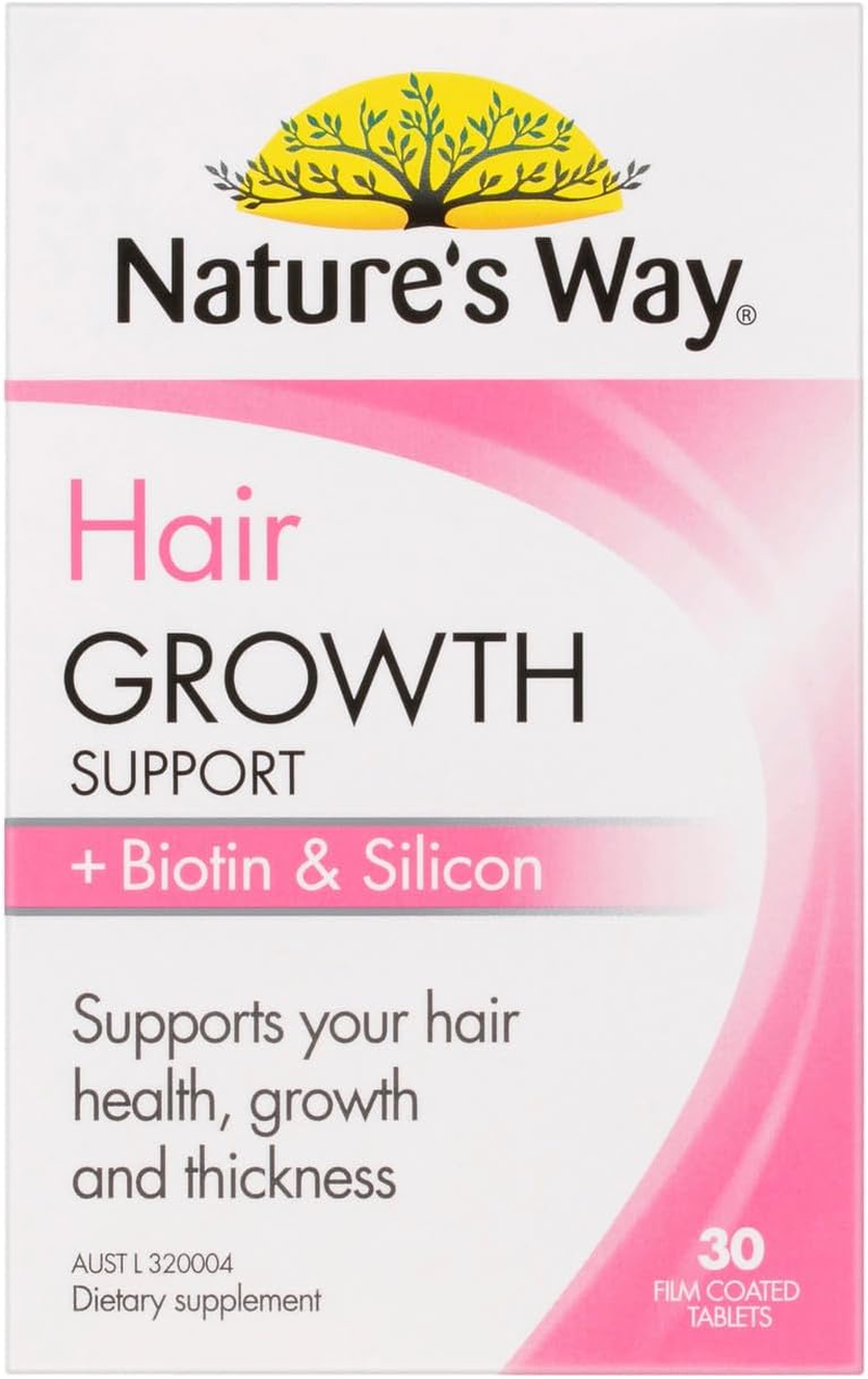 Nature'S Way Hair Growth Support plus Biotin and Silicon 30 Tablets image number 1