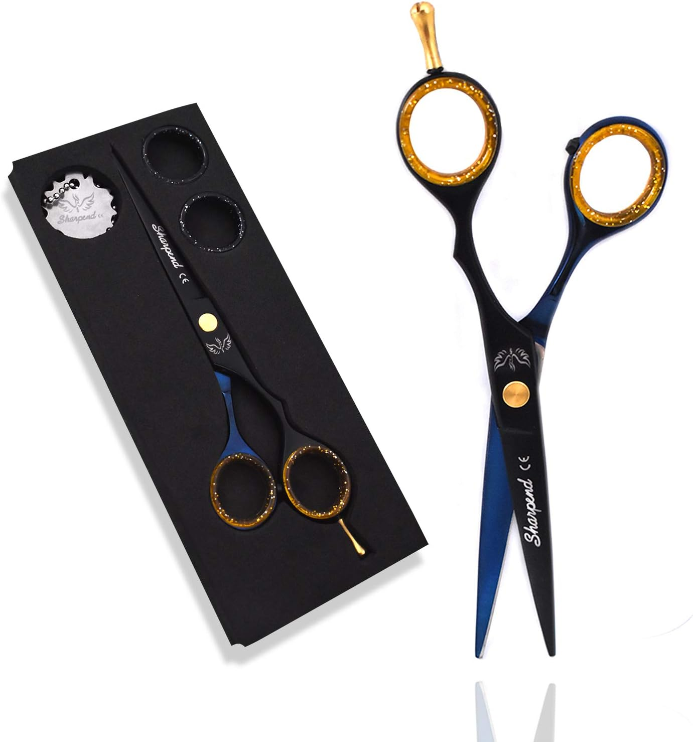 Hair Cutting Scissors Professional 6.5'' Hairdressing Shears, Thinning Scissors, Japanese Stainless Steel Razor Sharp Scissors for Barber & Salon Kit for Men & Women image number 2