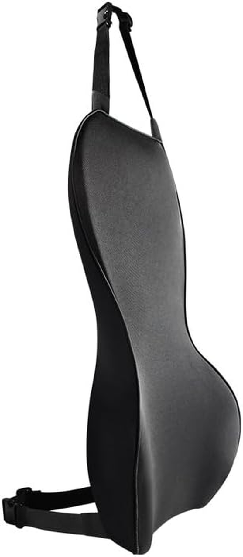 Thin and Light Back Cushion Lumbar Pillow for Home Chair, Office Chair,And Car Seat - Black image number 2