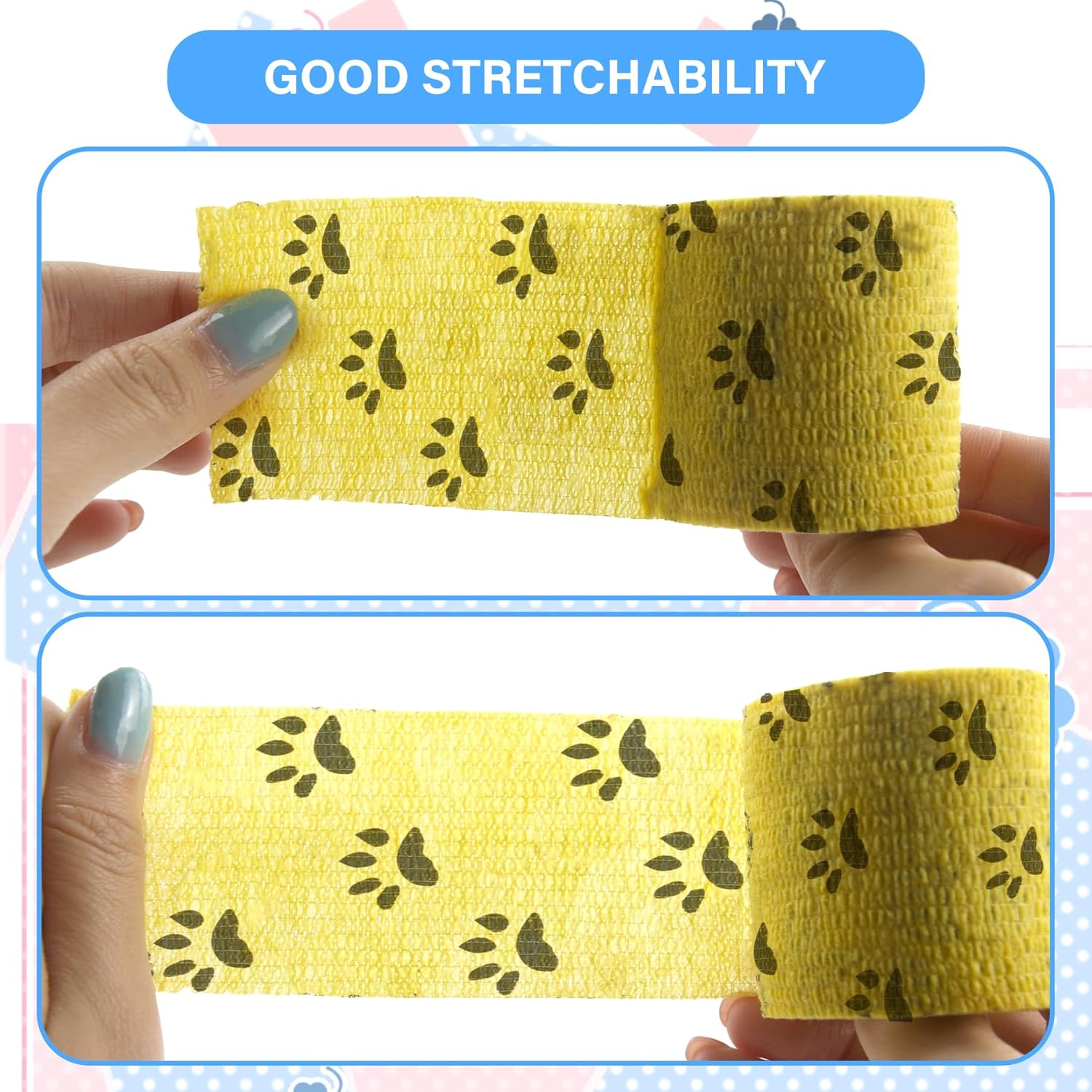 BOROLA Self Adhering Bandage Wrap Self Adherent Wrap Dogs Hoeses Pet Animals for Wrist Healing Ankle Sprain and Swelling(6 Pcs Multi-Color) image number 4