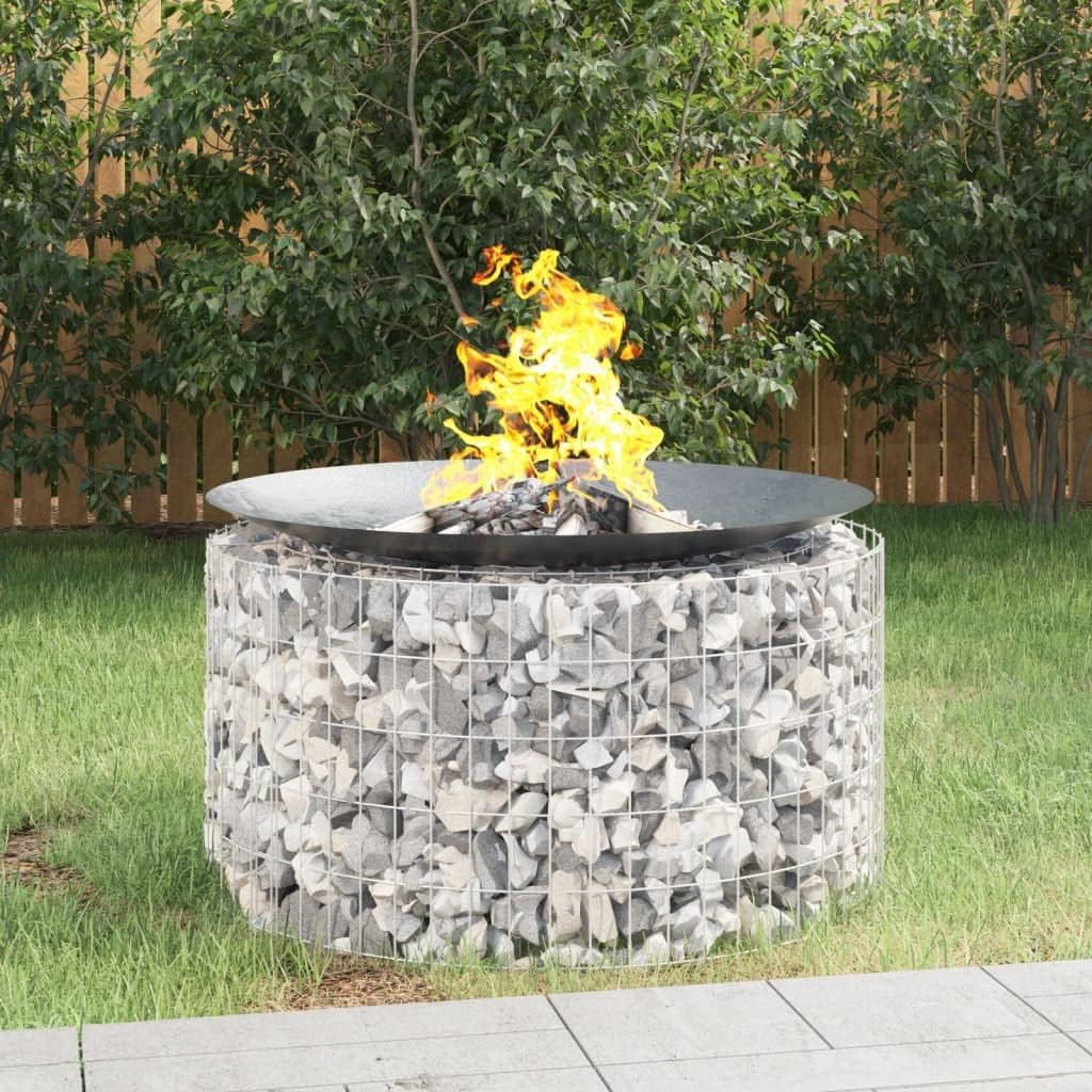 Vidaxl Gabion Fire Pit - Durable, Galvanised Iron Construction - Ideal for Garden/Patio Use - Easy Assembly - Dimensions: 100 X 50 Cm image number 5