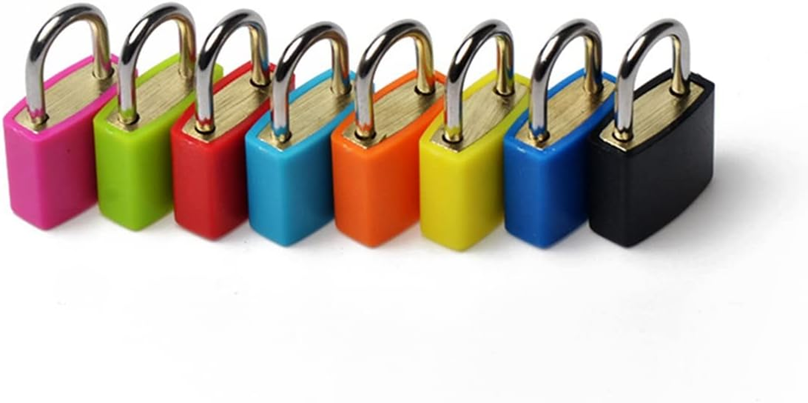 Mifrsnu 10 Pack Suitcase Locks Easy Carrying with Keys,Multicolor Small Luggage Padlocks Metal Padlocks for School Gym Classroom Matching Game image number 1