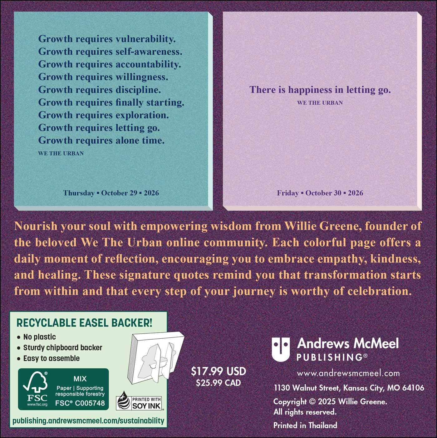 We the Urban 2026 Day-To-Day Calendar: Affirmations for the Soul image number 1