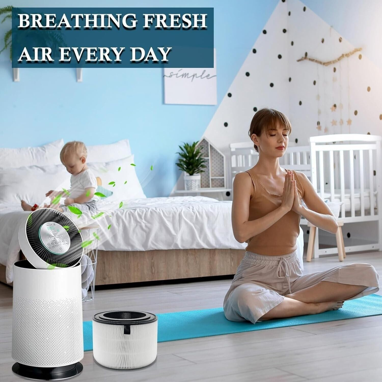 Ideer Life Replacement Hepa Filter for Breville Air Rounder Purifier LPH070/708 - Compatible with Breville LPH070/708