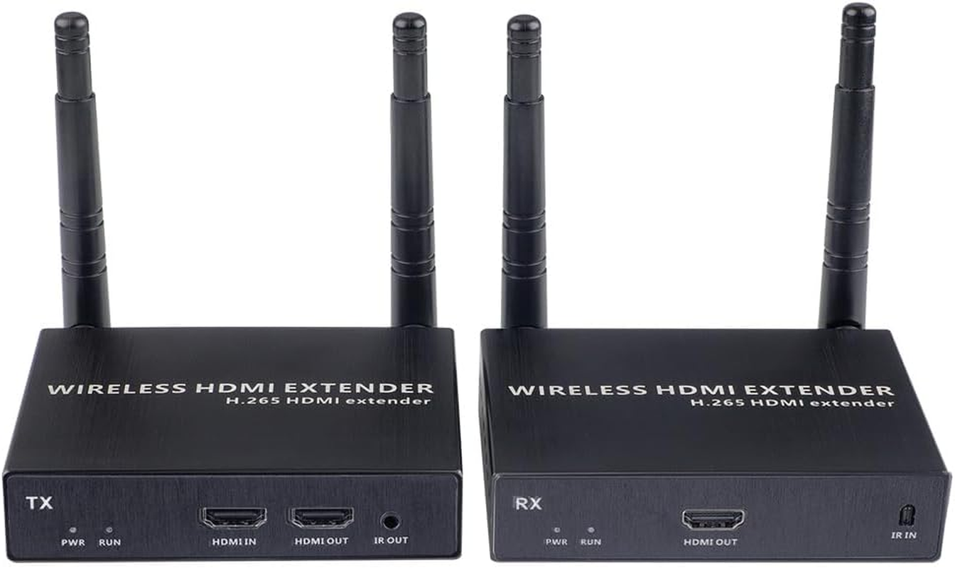 EXVIST 4K Basic HDMI Wireless Extender Transmitter Receiver W/HDMI Loop-Out, up to 656Ft, IR Support, Suitable for Transmitting Video from Laptop, PC, Youtube, PS4 to HDTV or Projector Etc.