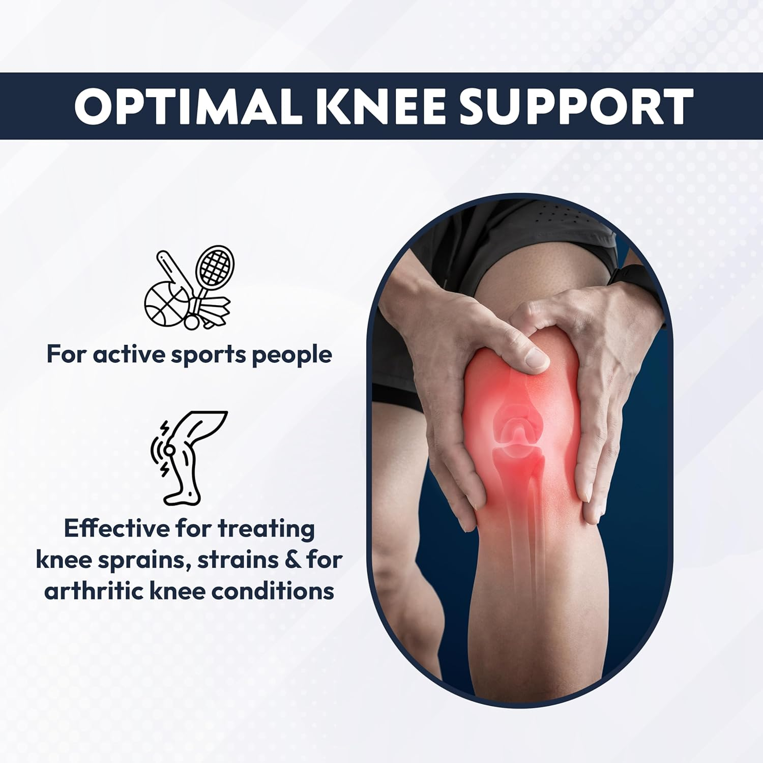 I5Joints-Non Slip Knee Brace-Specially Designed for Sports(Premium Knee Support Open Patella, Breathable Knee Cap Brace for Arthritis, Pain Relief, Sports for Men & Women) image number 4