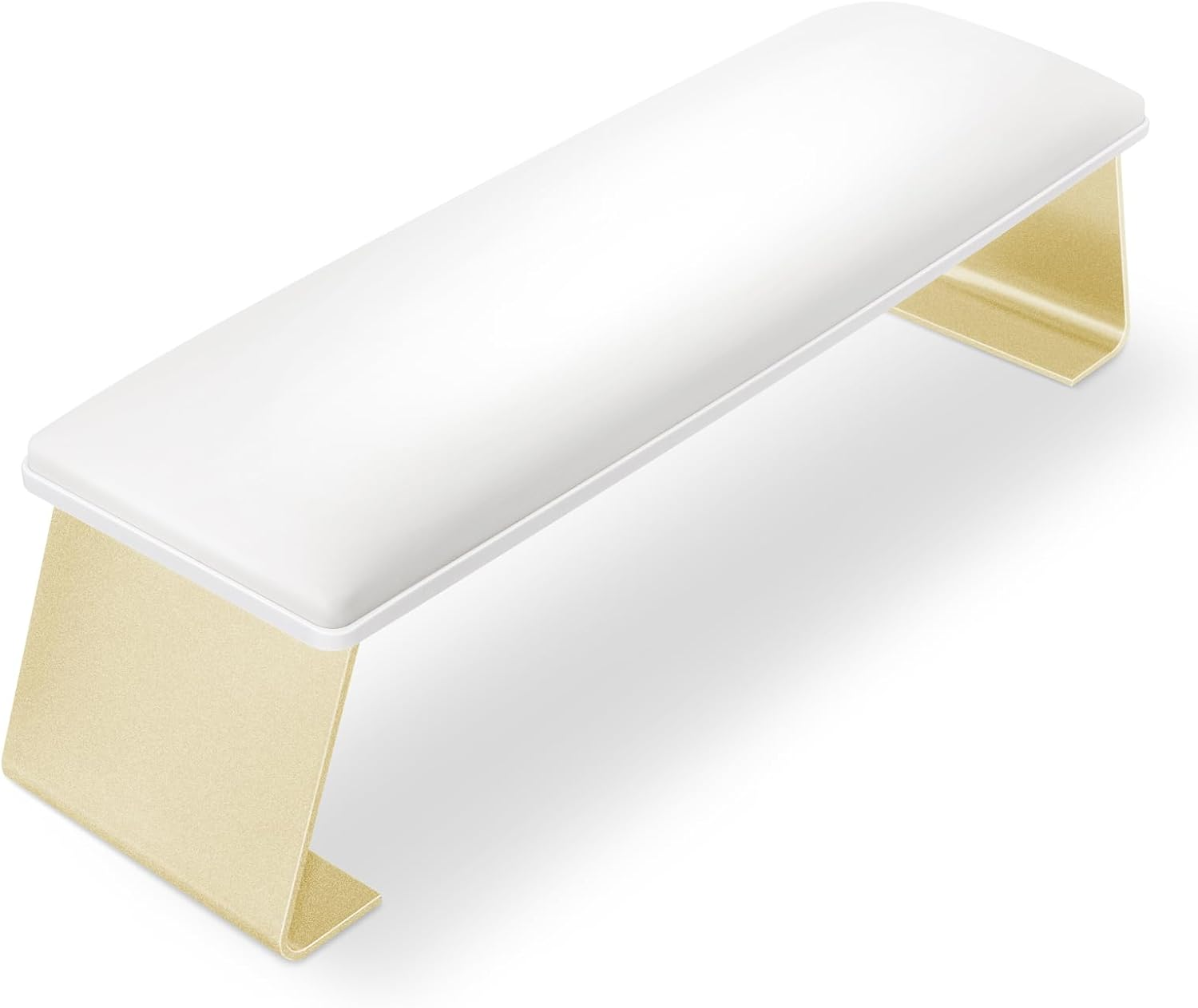 AONOLOVO Erasable Arm Rest for Nails Tech, Luxury Nail Arm Rest White Manicure Hand Rest for Nails Tech with Non-Slip Aluminum Alloy Legs, Cleanable Technology Leather