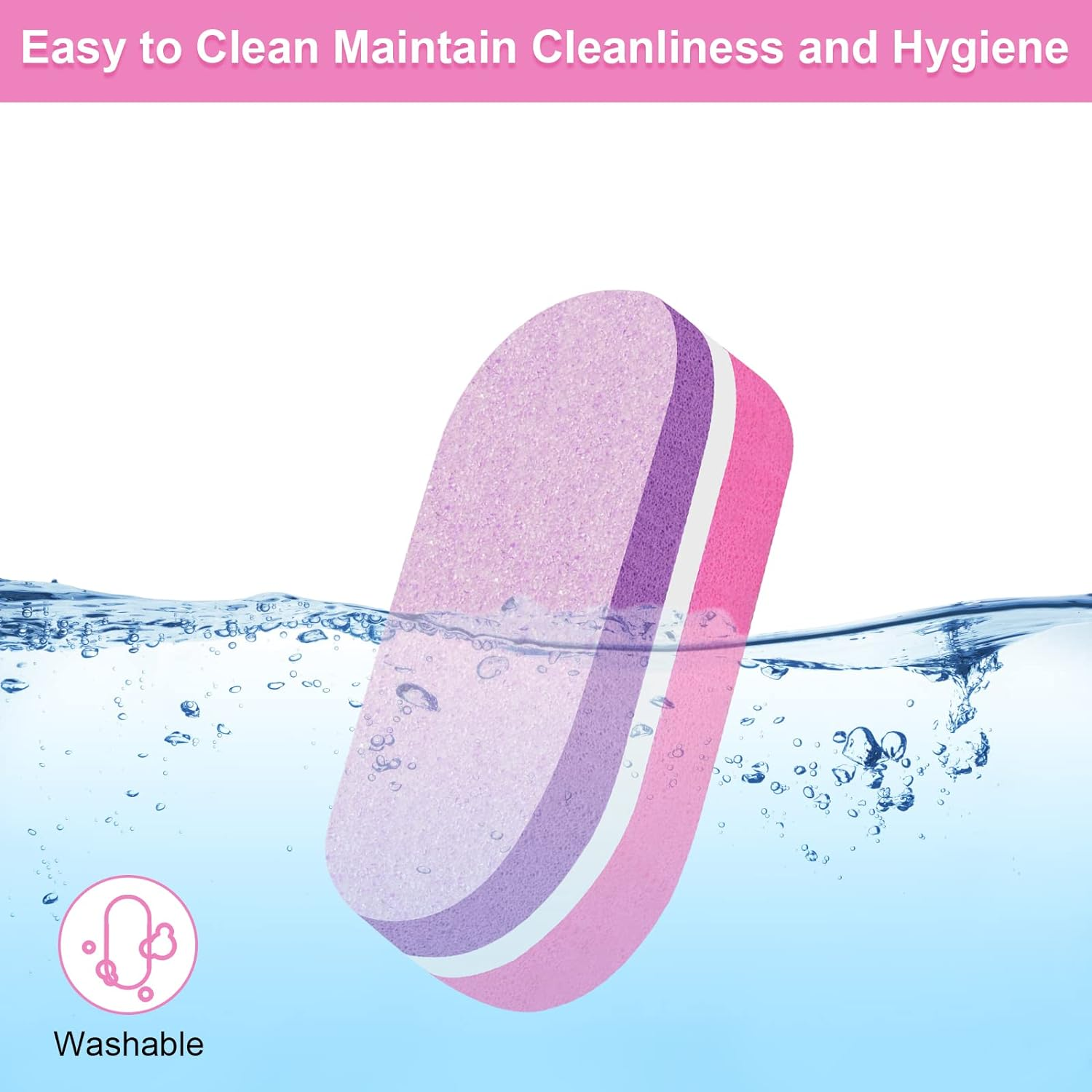 Diesisa Mini Nail Buffers, 40Pc 100/180 Grit Sponge Mini Nail Files Bulk for Acrylic Nails, Buffer Block Nail File,Mini Bulk Nail Buffers Double Sided for Manicure Tools - Pink/Purple image number 6