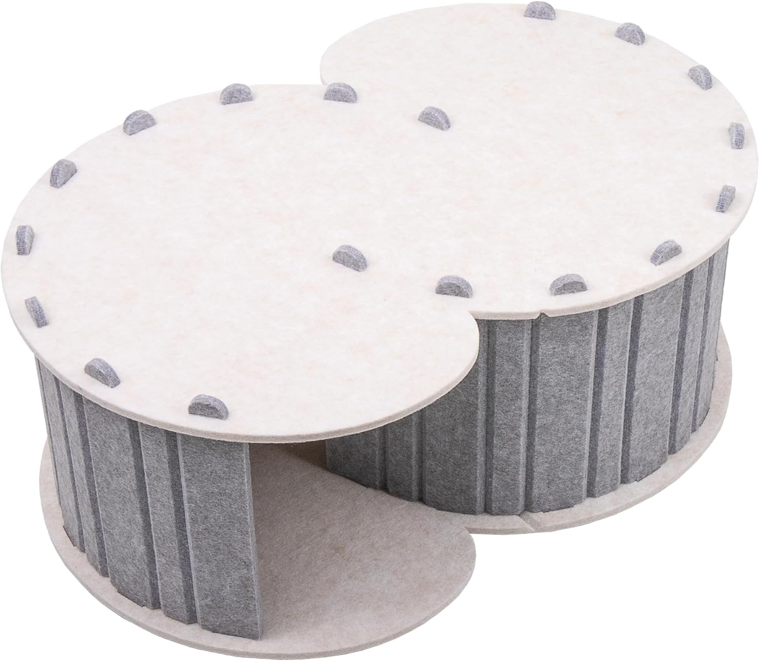 MSBC Cat Claw Sharpener, Felt House for Dogs, All Seasons, Flocked Labyrinth, CC Tunnel, Assembleable, Cute, Lightweight, Durable, Convenient Storage, Size 23.2 X 15.7 X 9.8 Inches (59 X 40 X 25 Cm image number 5