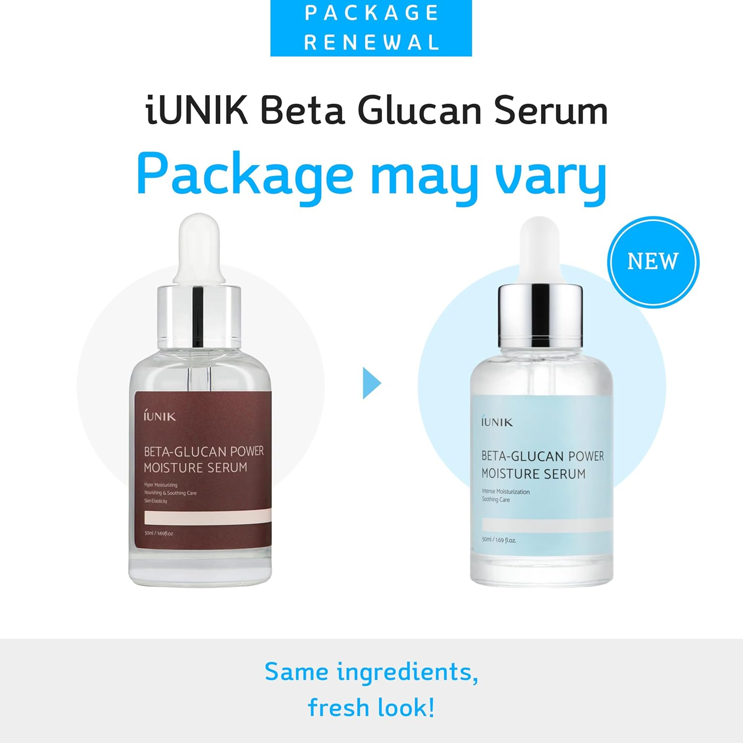 IUNIK Beta-Glucan Power Deep Moisture Vegan Serum 400,000 Ppm Intense Hydration Mushroom Yeast Extracts Naturally-Derived - Dry Mature Sagging Sensitive Skin Cell Regenerating Lifting Korean Skincare image number 1