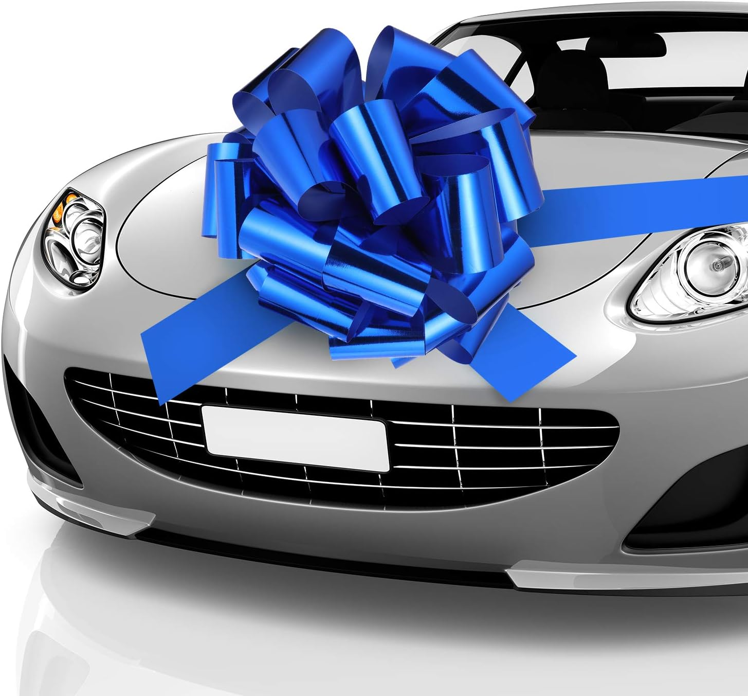 Car Bow Pull Bow Car Gift Wrapping Bow with 20 Ft Car Ribbon for Car Decor Wedding New Houses Party Celebration (Red, 25 Inch)