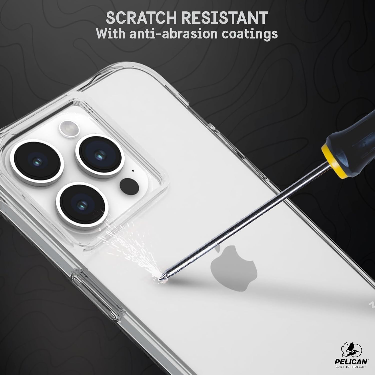 Pelican Ranger Series - Iphone 15 Pro Max Case 6.7' [Wireless Charging Compatible] [Anti-Yellow] Protective Phone Case with Anti-Scratch Tech [12Ft Mil-Grade Drop Protection] 15 Pro Max Cover - Clear image number 1