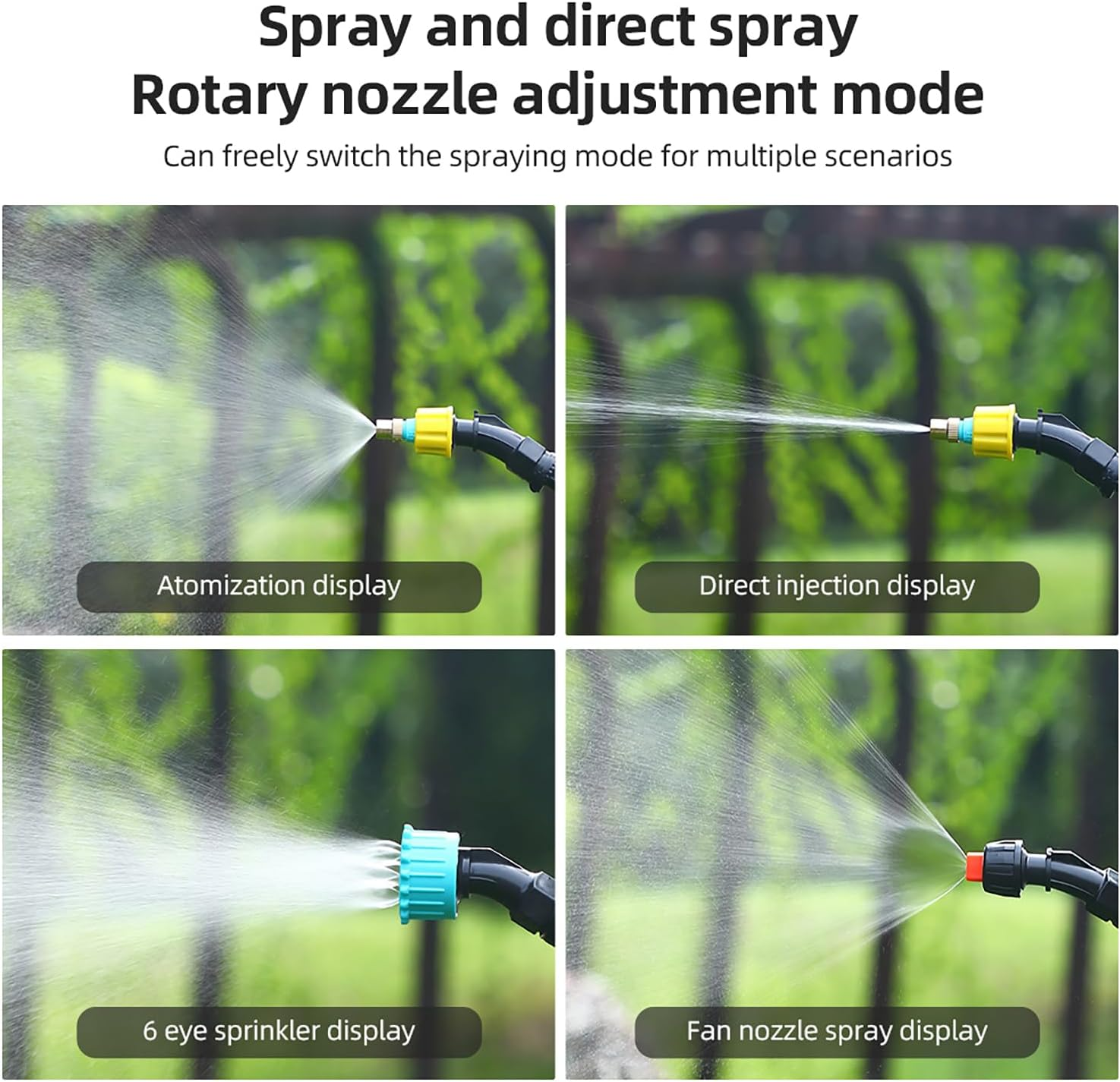 Battery Powered Garden Er with 2 Nozzles 1.32 Gallon/5L Lawn Water Er with USB Handle and Wand Portable Electric Er with Shoulder S for Gardening Blue image number 1