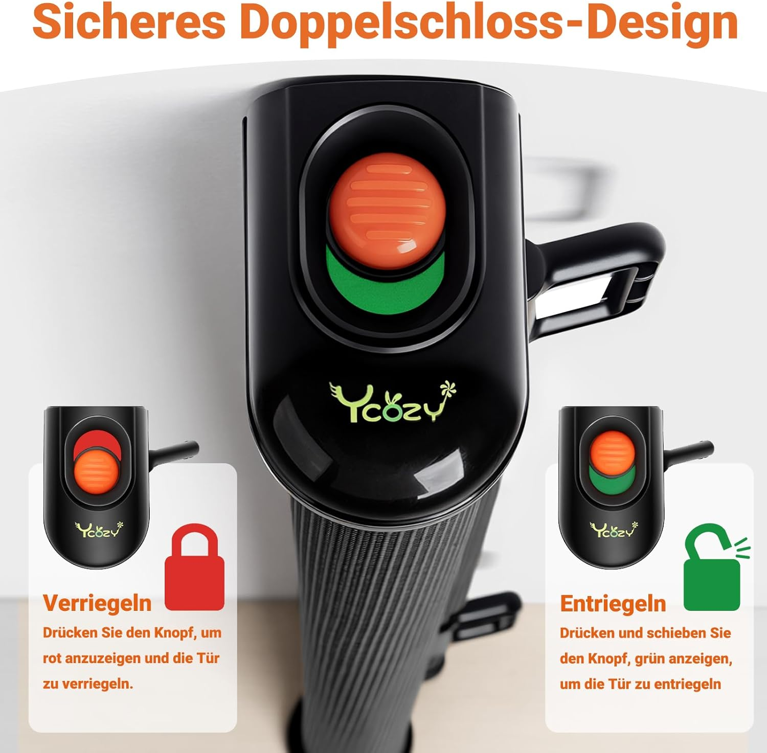 Ycozy 300Cm Retractable Baby Gate for Pet Child with Reinforced Bar Design to Prevent Crawling through 86Cm Tall Mesh Dog Safety Gate for Stairs Doorways Indoor image number 2