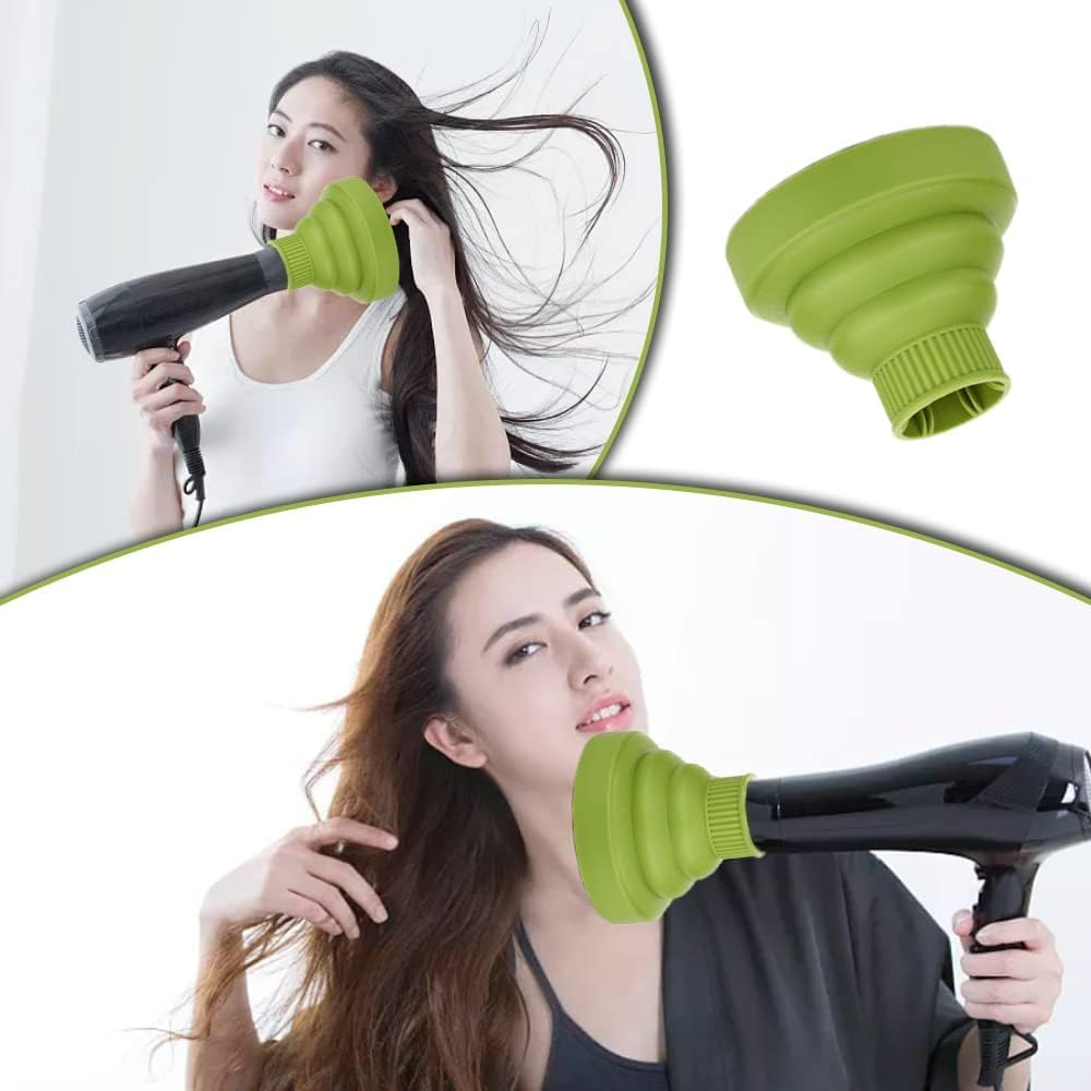 1Pc Hair Dryer Diffuser Attachment Folding Design, Collapsible Hair Dryer Diffuser Attachment, Travel Collapsible Portable Dryer Diffuser for Curly Hair image number 1