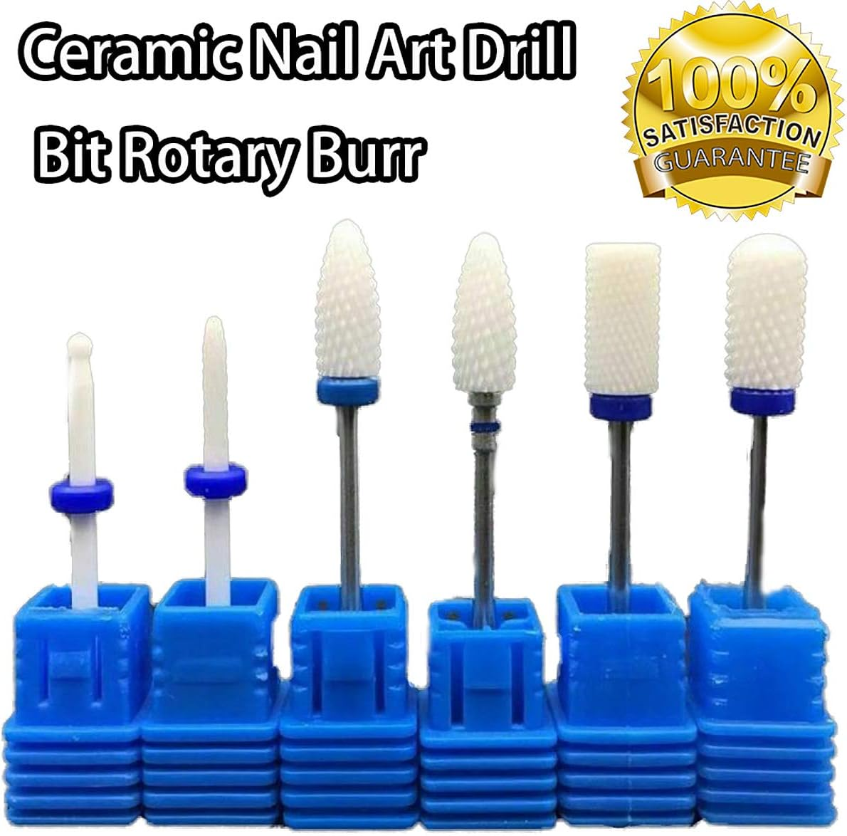 Ceramic Nail Drill Bits, Ceramic Nail Art Burr Manicure Pedicure for Nail Drill, Nail Files Manicure Pedicure Home Salon image number 2