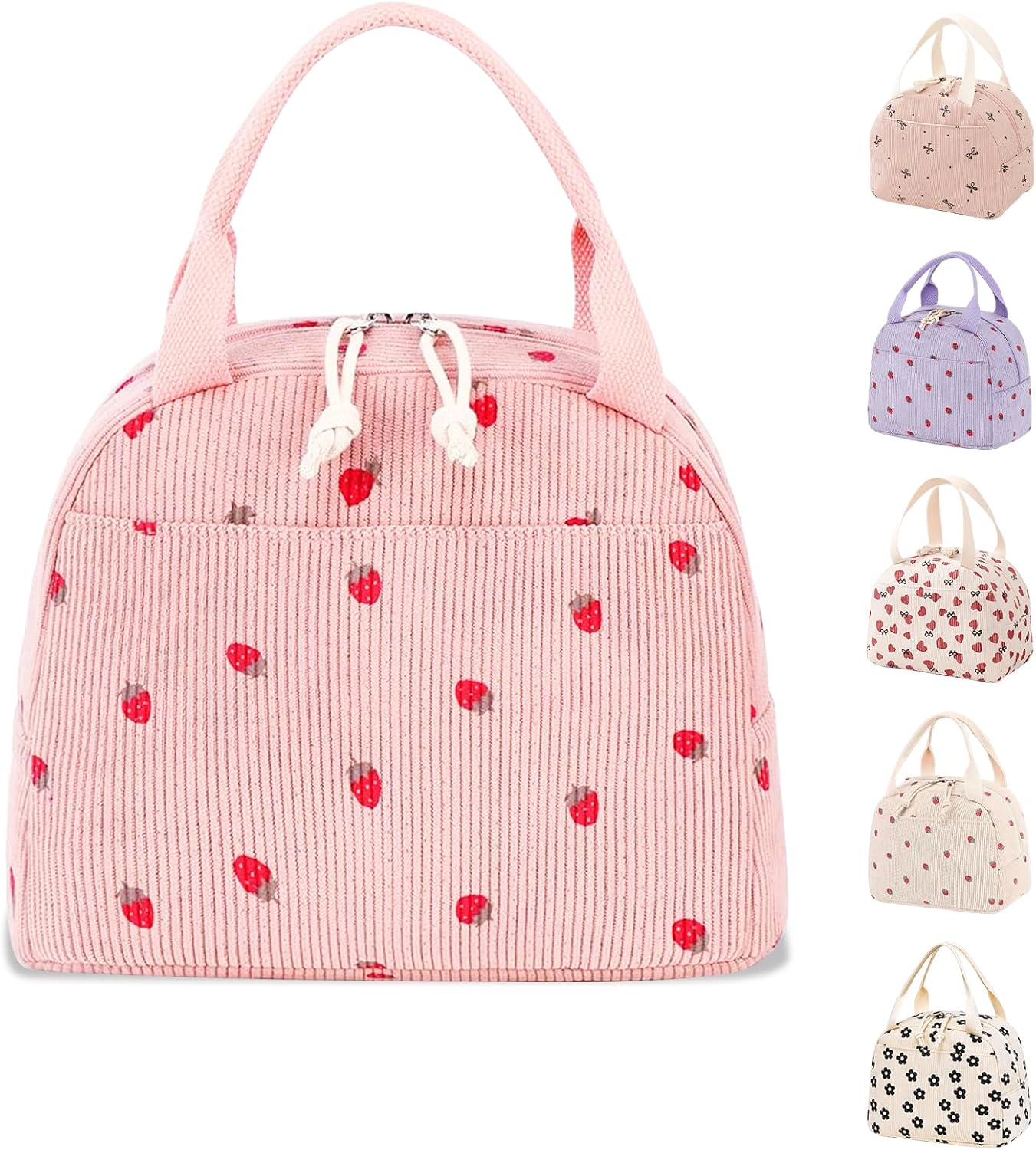 Lunch Bags for Women Insulated Cooler Lunch Bag Adults Kids Packed Lunch Box Tote Bag Cute Girls Ladies Lunch Bags for Work School Picnic Travel Pink Preppy Stuff Gifts for Teenage Girls Daughter