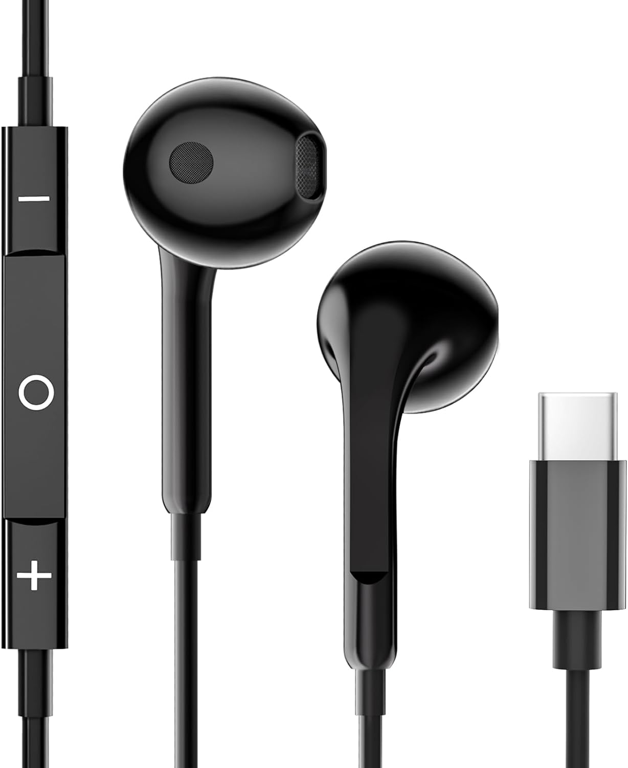 USB C Headphones for Iphone 16 15,Wired Earphones with Mic & Volume Control,Wired Headphones for Samsung S23 FE S22 S21 S20 A53 A54,Hifi Stereo Earbuds for Ipad Pro Pixel 7/6/6A/5/4 Oneplus 9 8（Black） image number 2