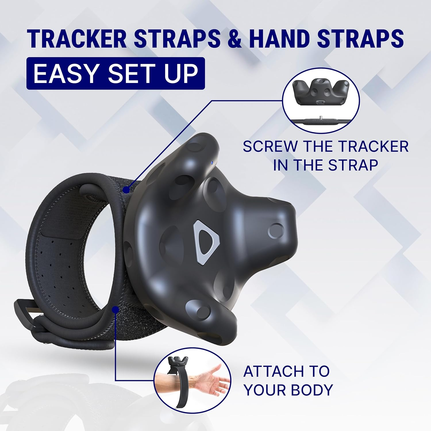 Skywin VR Tracker Bundle for HTC Vive - Adjustable Belt and Hand Straps for Waist and Full-Body Tracking in Virtual Reality (1 Belt and 2 Hand Straps) image number 3