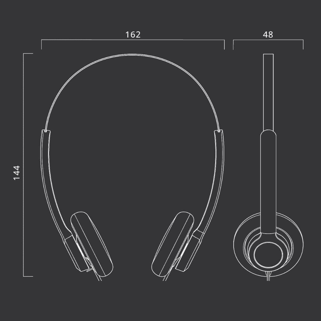 Muse M-206 CF Stereo Headphones | 3.5 Mm Jack with USB-C Adapter | Lightweight Design with Adjustable Metal Headband & 30 Mm Drivers | Retro Style Headphones image number 2