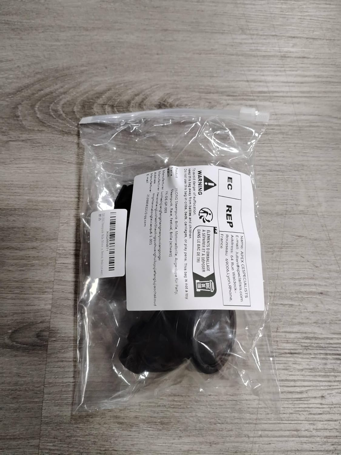 Steampunk Goggles Glasses，Motorcycle Goggles Lenses Ocular Loupe for Party Steampunk Rave Glasses Festival Goggles (Black) image number 1