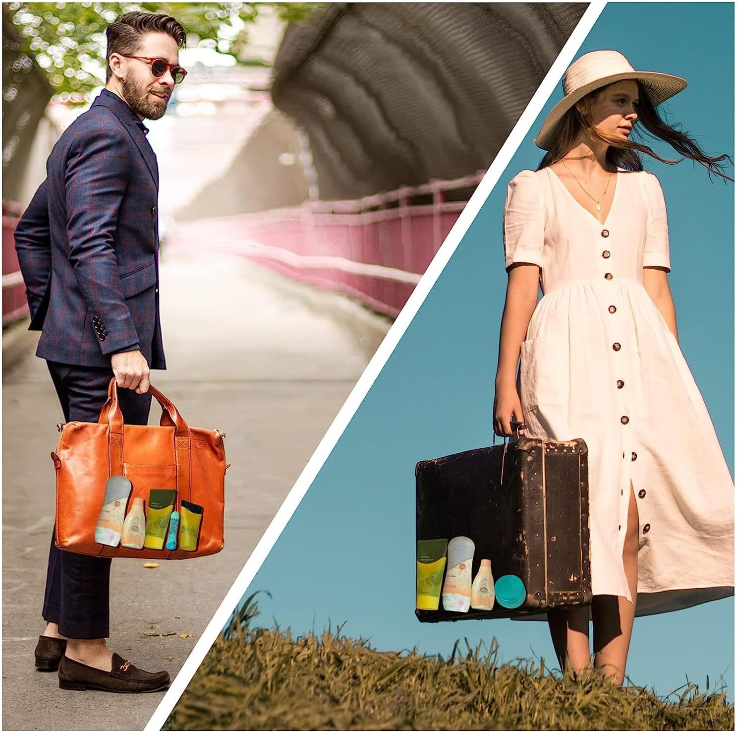 TRANOMOS 8 Pack Silicone Bottle Covers, Travel Essentials for Women Men, Travel Size Toiletries, Cruise Ship Essentials, Accessories Luggage, Travel Must Haves, Elastic Sleeves for Leak Proofing - 32 Pack image number 6