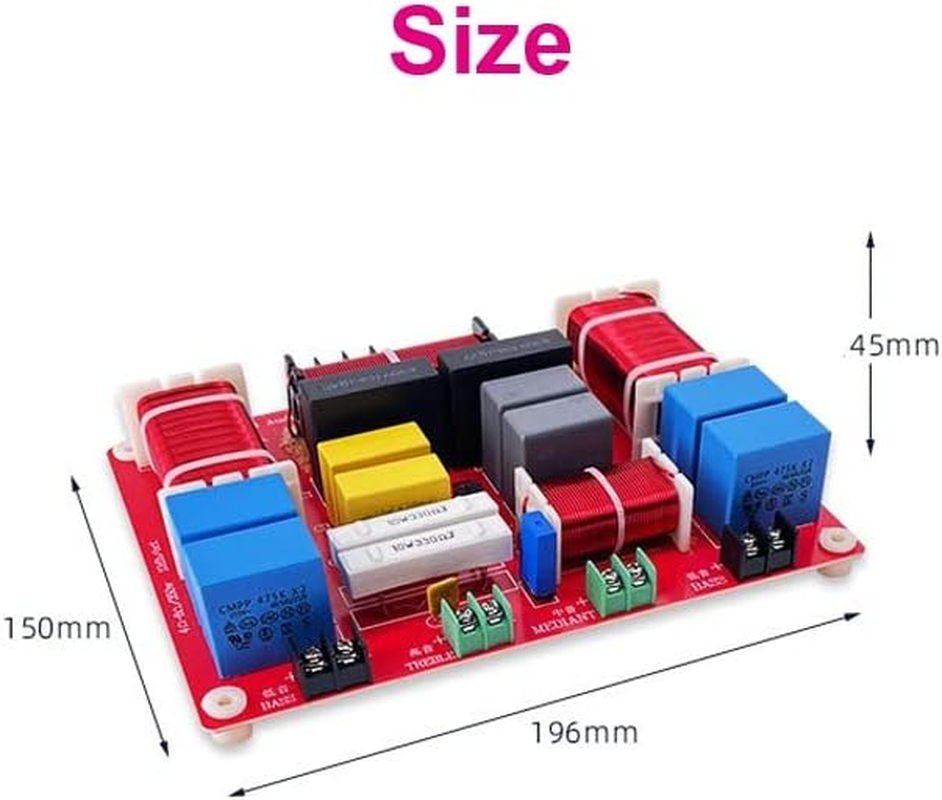 HOOCI 2PCS 4 Way 450W Stage Speaker Crossover Filters Home Theater Hifi Stereo 4Unit Circuit Stereo Audio Frequency Divider image number 4