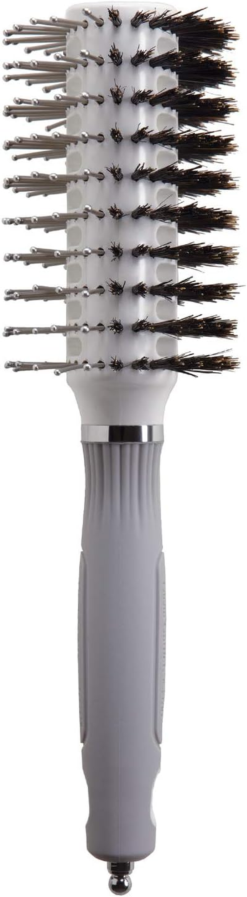 Olivia Garden Turbo Vent Oval Twin & 100% Boar Hair Brush CIOVL-TWINMD (Twin Medium) image number 5