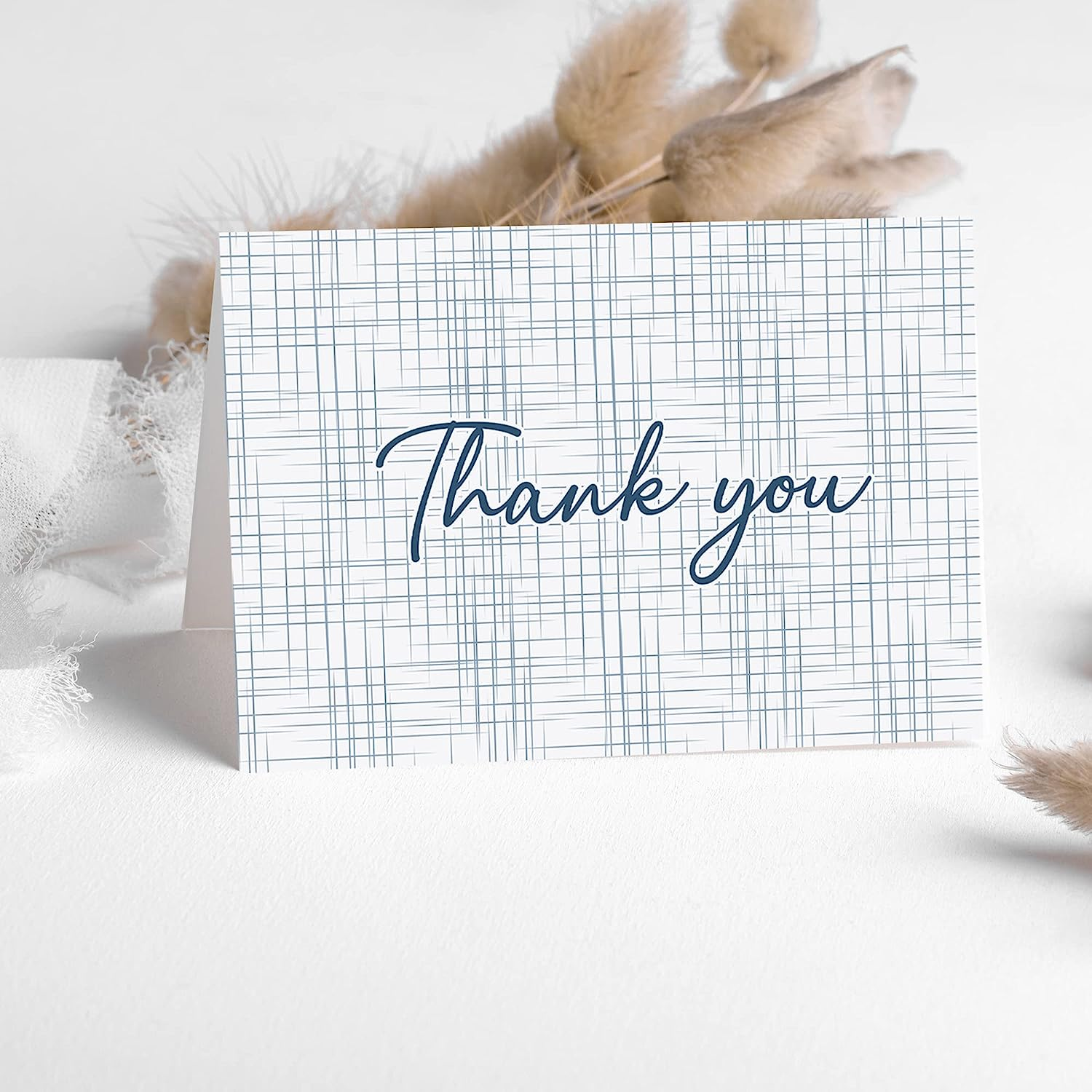 Elegant Blue Thank You Cards - Bulk Set of 96 with Self-Seal Envelopes and 104 Stickers - Perfect for Weddings, Business, Graduation, Baby Shower and More - 8 Unique Designs to Show Your Appreciation image number 1
