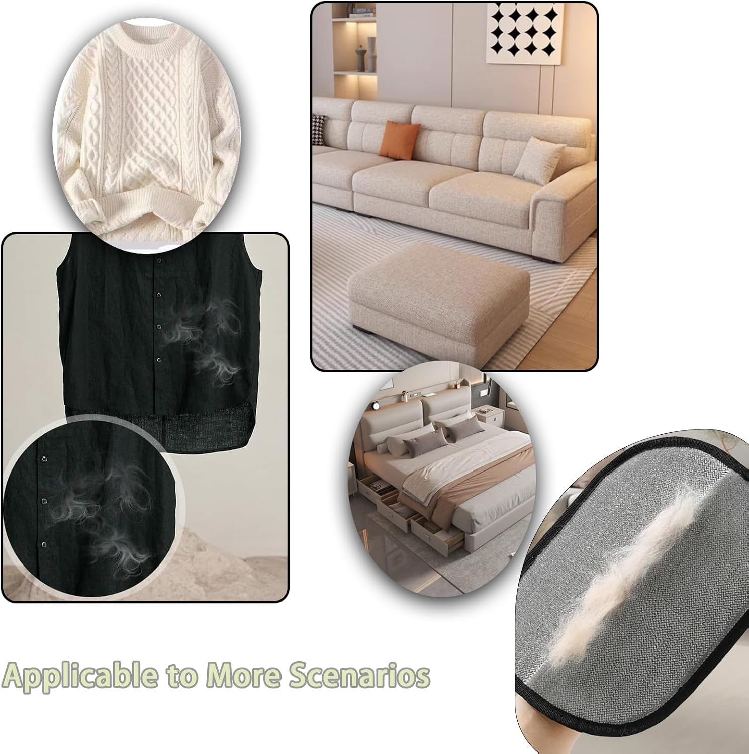 ONBPIY Pet Hair Removal Glove 2025 - Double Sided Reusable Cat Dog Grooming Mitt, Magic Brush Pet Hair Remover, anti Static Fur Catch Glove for Sofa, Car & Home Cleaning (1PCS)