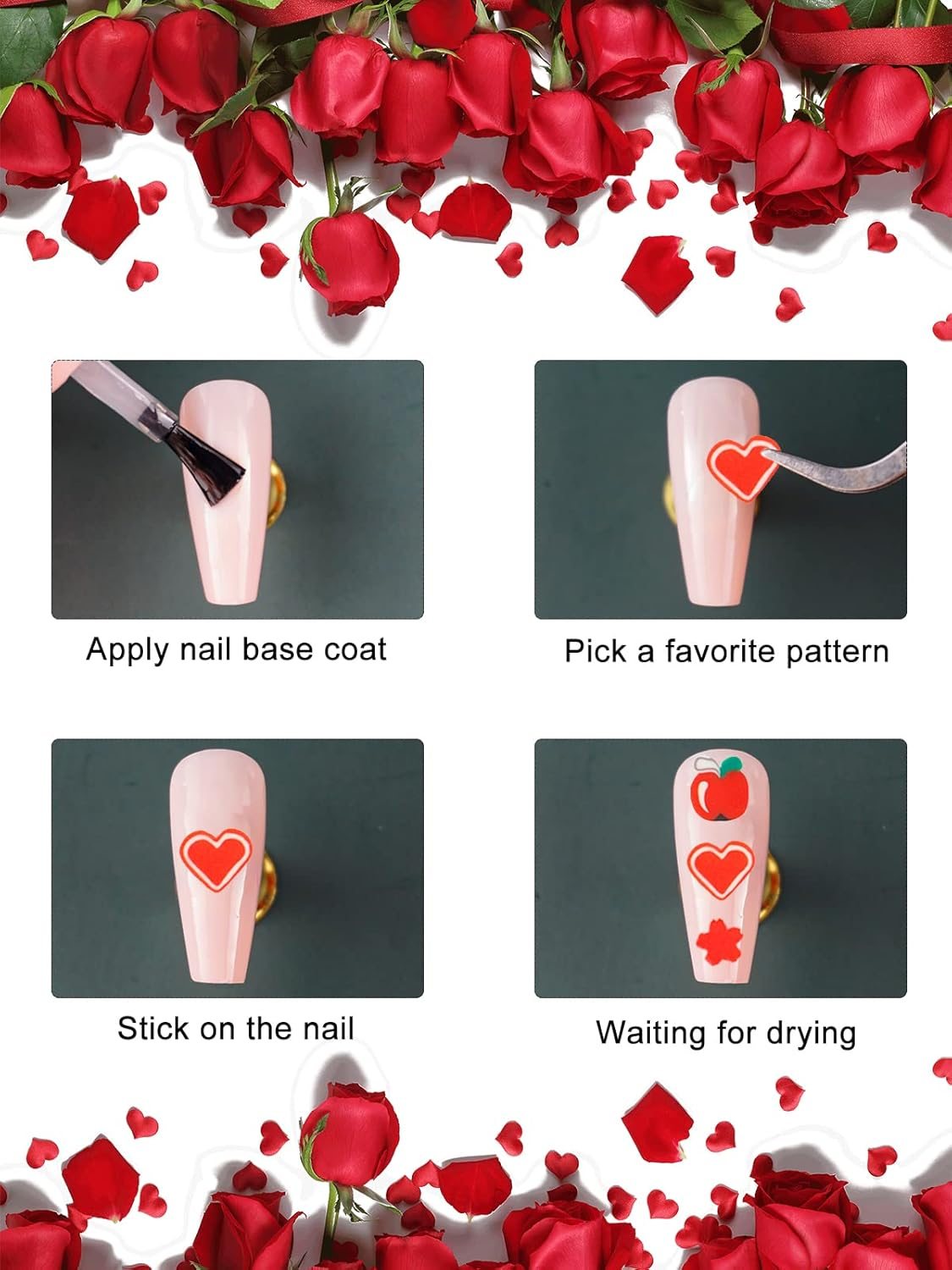 3 Boxes Valentine'S Day Nail Sequins Glitter, Wsimily 3D Flower Love Lips Star Envelope Valentine'S Soft Polymer Clay Slices for Acrylic Nails Design Valentine'S Day Gift Party Decoration image number 5