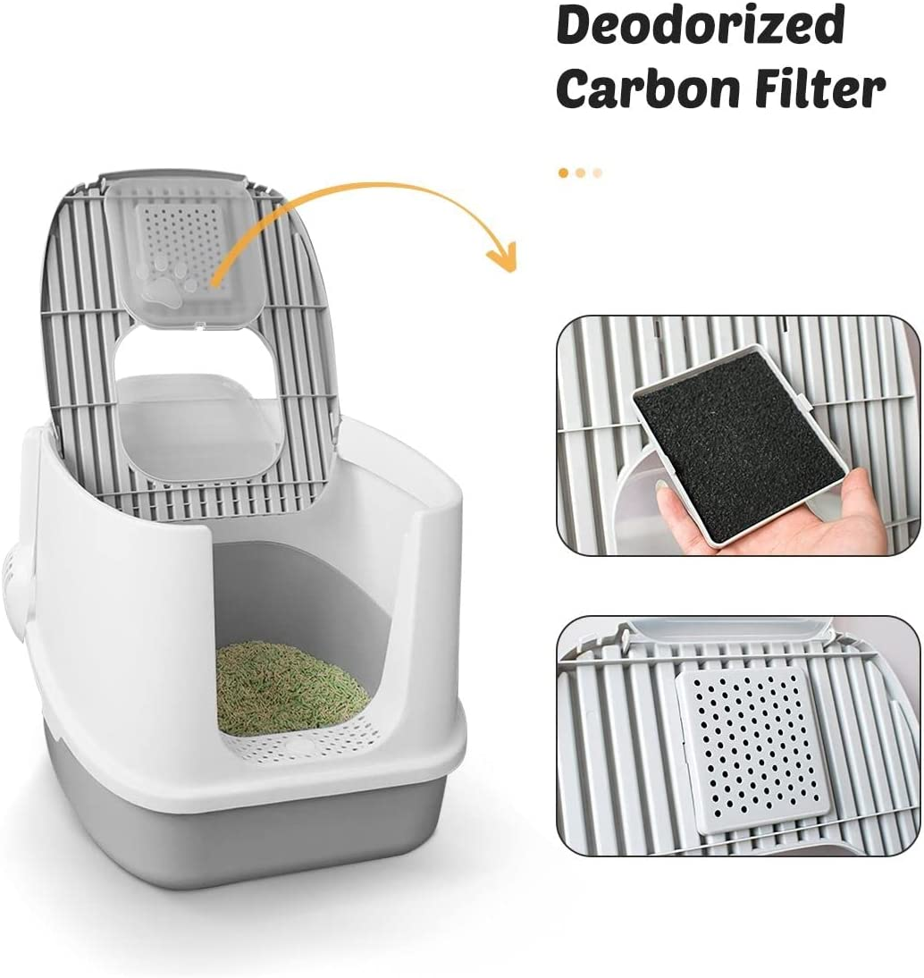 Fully Enclosed Hooded Cat Litter Box Kitty Litter Box Cat Litter House Toilet image number 2