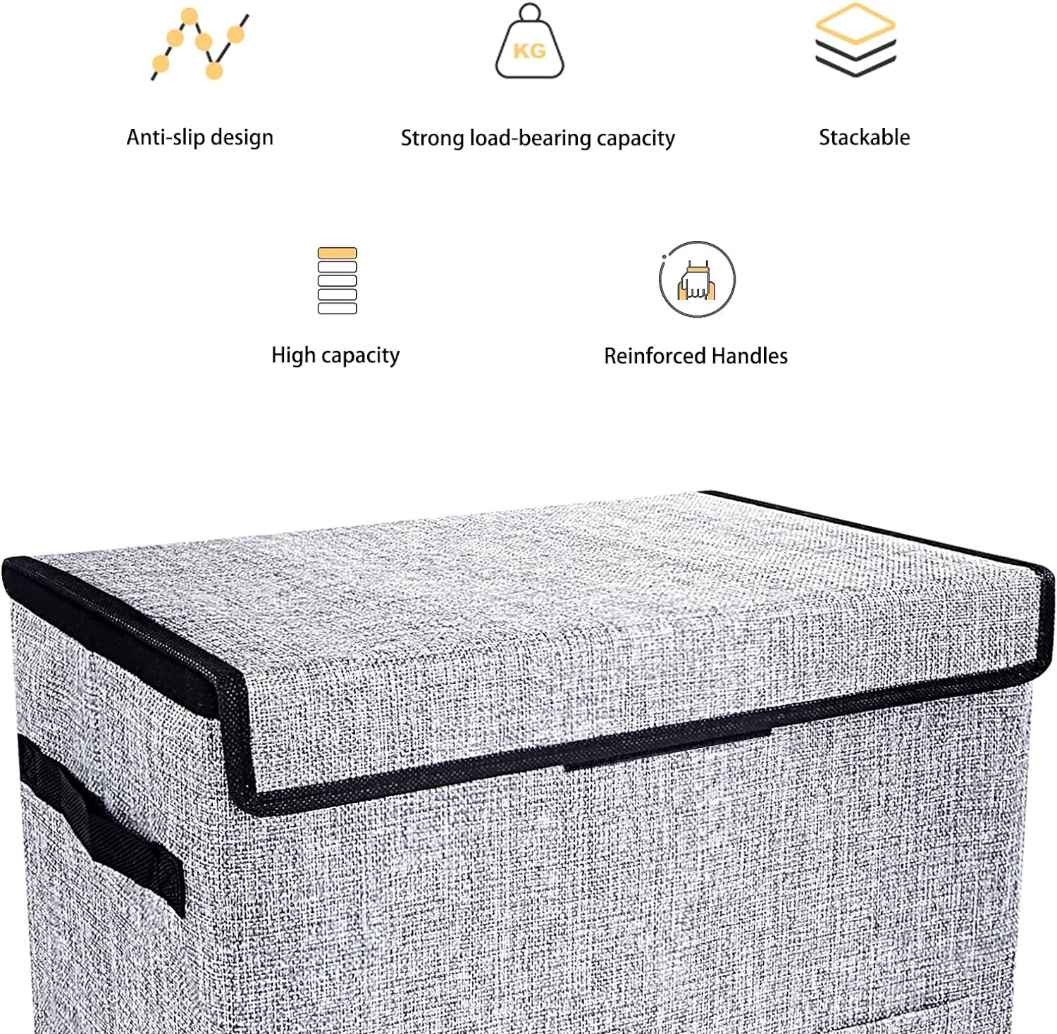 Leffis Comic Book Storage, Box 15.5" X 7.5" X 11.3", Collapsible Comic Short Box with Lids Holds 150 Comics Heavy Duty Comic Book Bin Container (2 Pack, Grey) image number 1