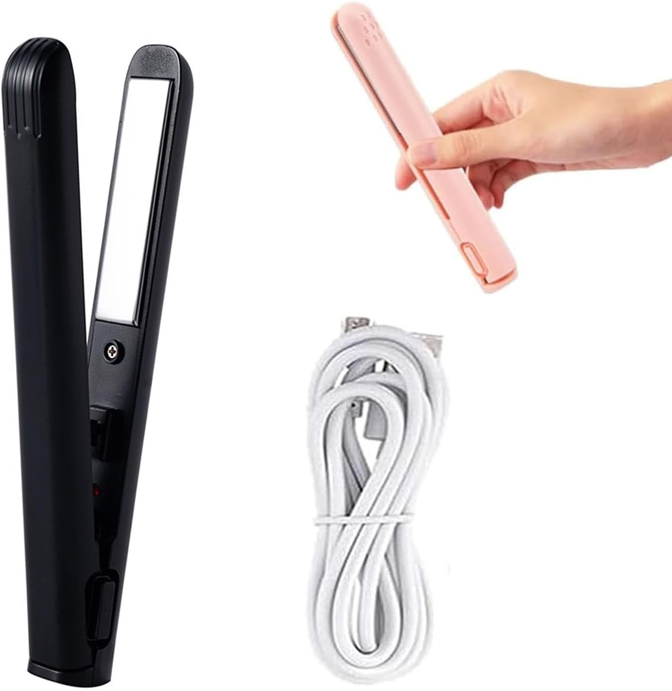 Mini Dual-Purpose Curling Iron,Ceramic Mini Hair Curler,2024 Upgrade Mini Dual Purpose Curling Iron,Mini Short Hair Curling Iron,Hair Curler,Hair Iron.