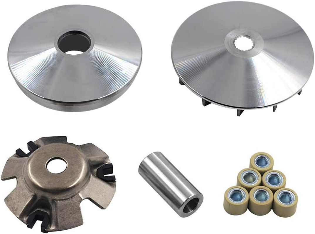 Complete Variator Kits for Gy6 125Cc/150Cc 152QMI/157QMJ Engine, Drive Wheel Assy Performance 14 Gram Rollers CVT Front Clutch for Scooter Atv and Gokart (GY6 125/150) image number 5