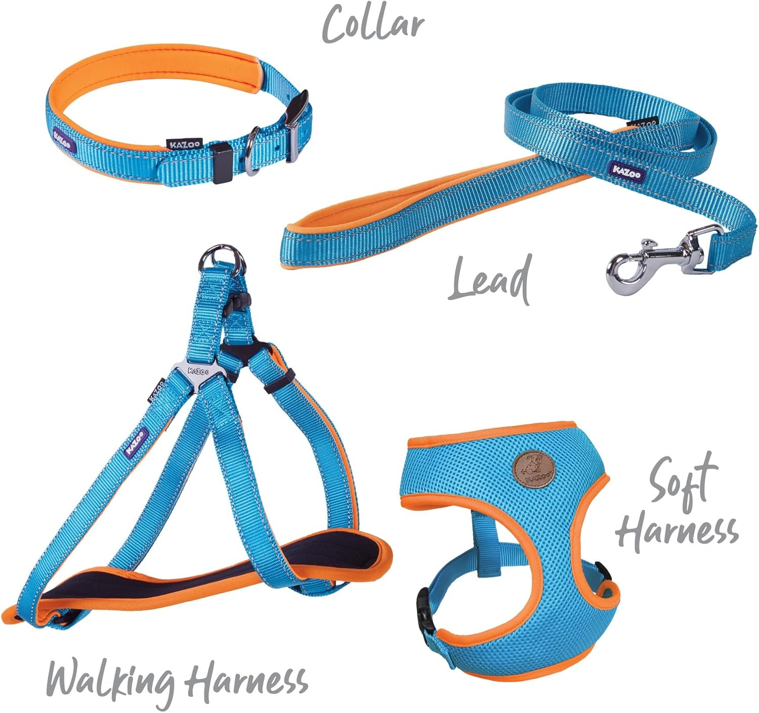 Kazoo Active Dog Collar, Ocean Sunrise, Medium image number 3