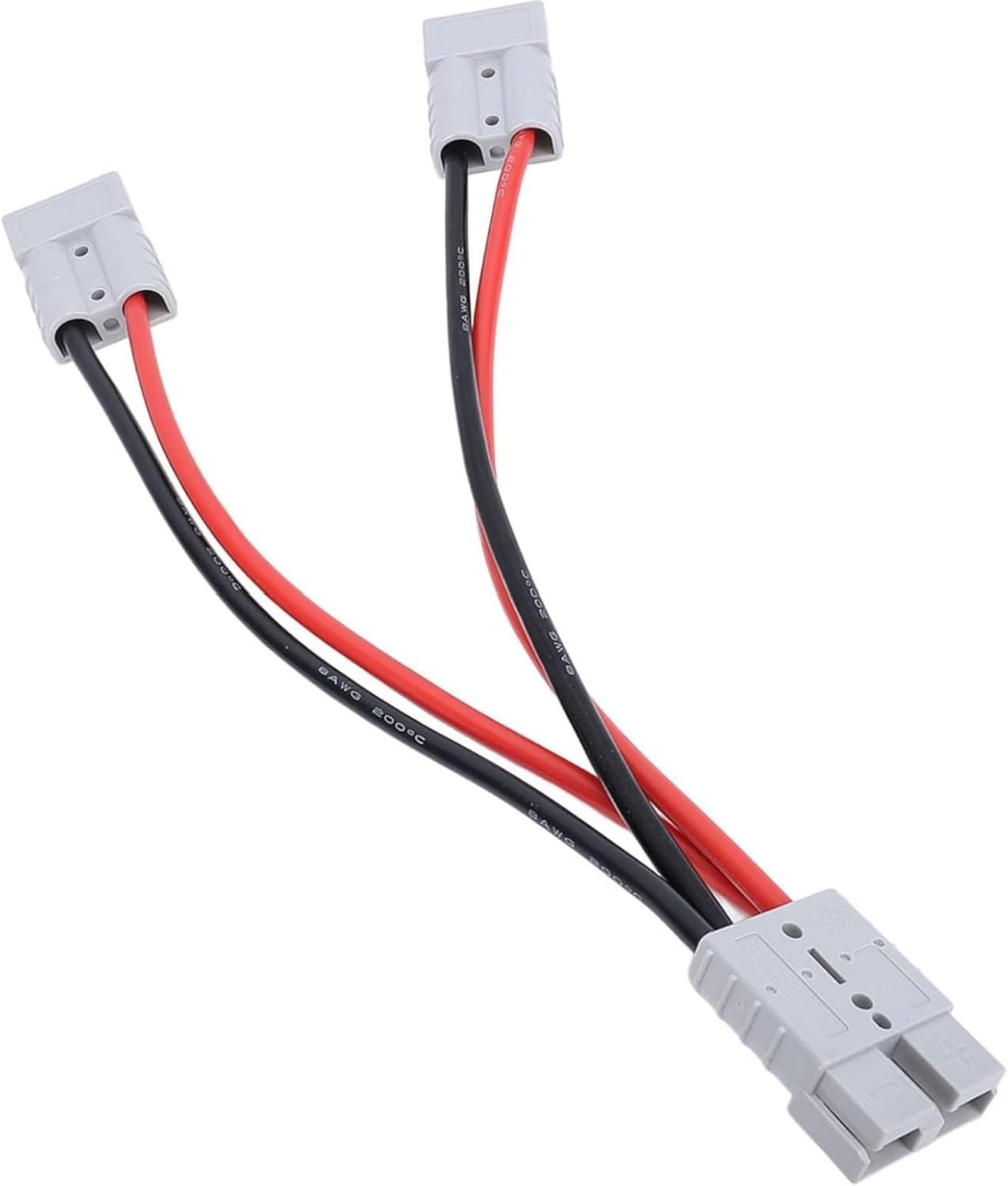 50 Amp Anderson Double Y Splitter Cable, 1 to 2 Anderson Plug Connector Double Y Adapter, 10 AWG 6Mm Battery Cable for Car, RV, Truck, Trailer, Winch, Forklift, Solar, and Wind Systems (1PCS) image number 6