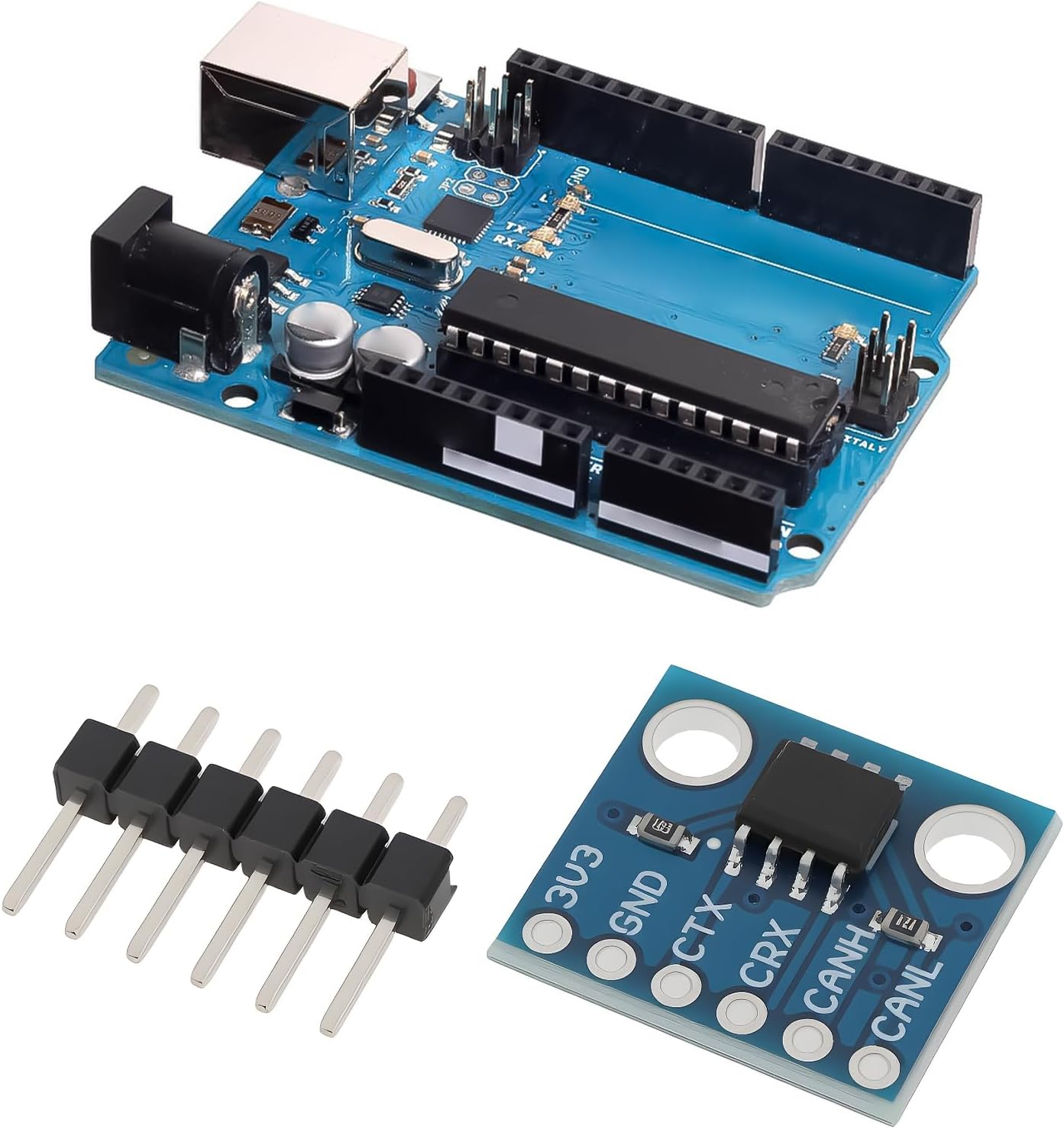 Ecsing 2Pcs SN65HVD230 Breakout Board CAN Bus Modul Compatible with A-Rduino Controller Board, 3.3V